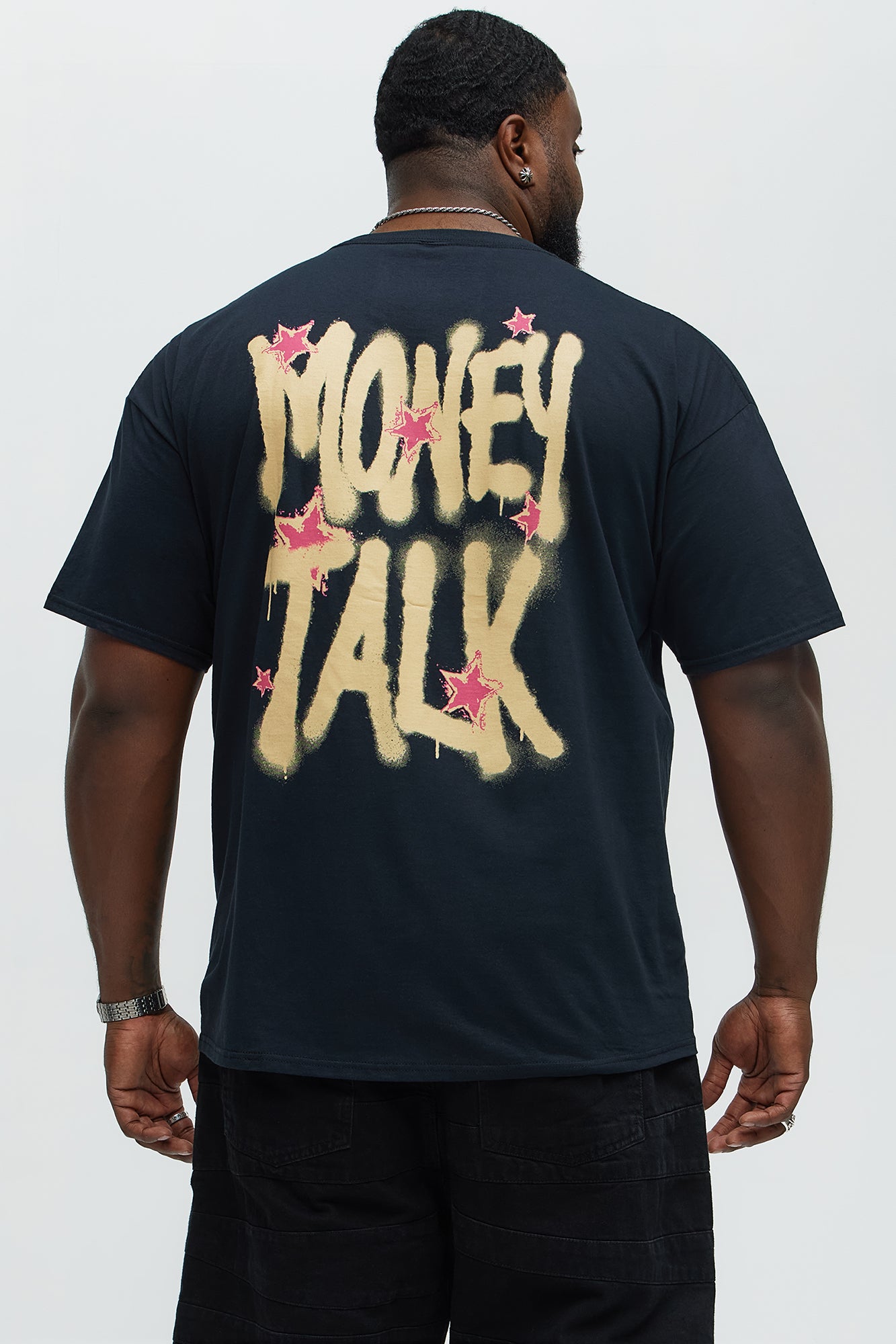 Money Talks A Big Game Short Sleeve Tee - Black - Image 8