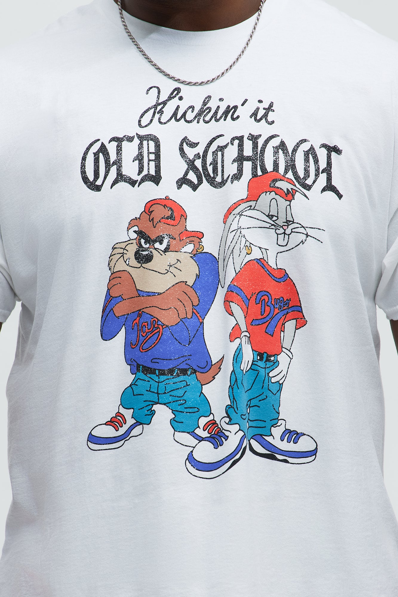 Looney Tunes Kickin It Old Skool  Short Sleeve Tee - White - Image 6