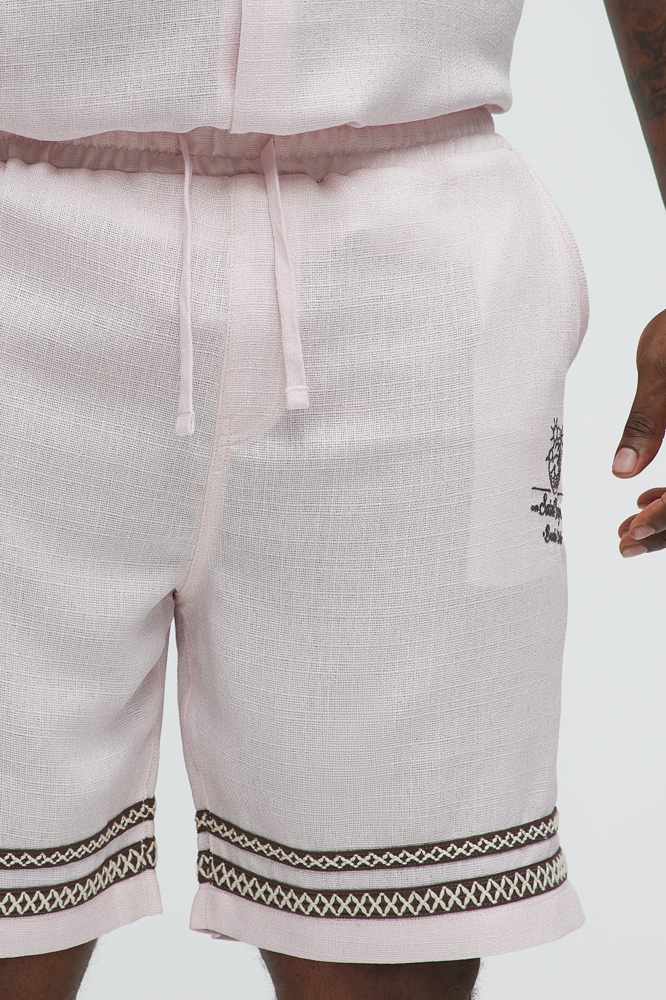 Saint Tropez Beach Club Linen Like Relaxed Short - Pink - Image 8