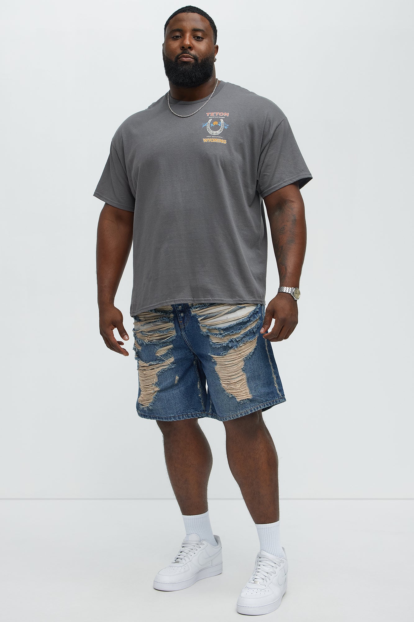 Teton Mountain Range Short Sleeve Tee - Charcoal - Image 6