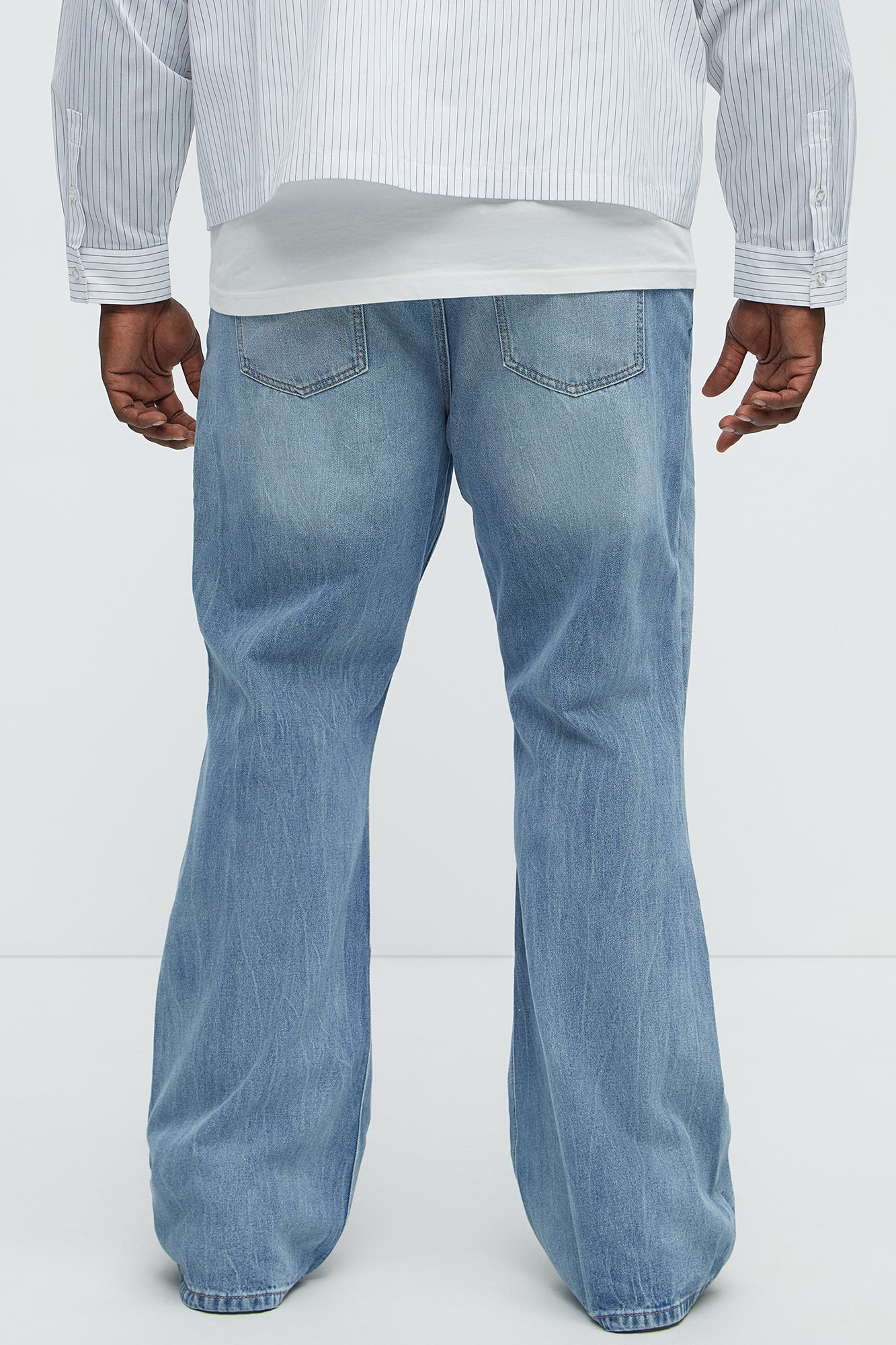 Stacked Slim Flare Make You Look Jeans - Medium Blue Wash - Image 8