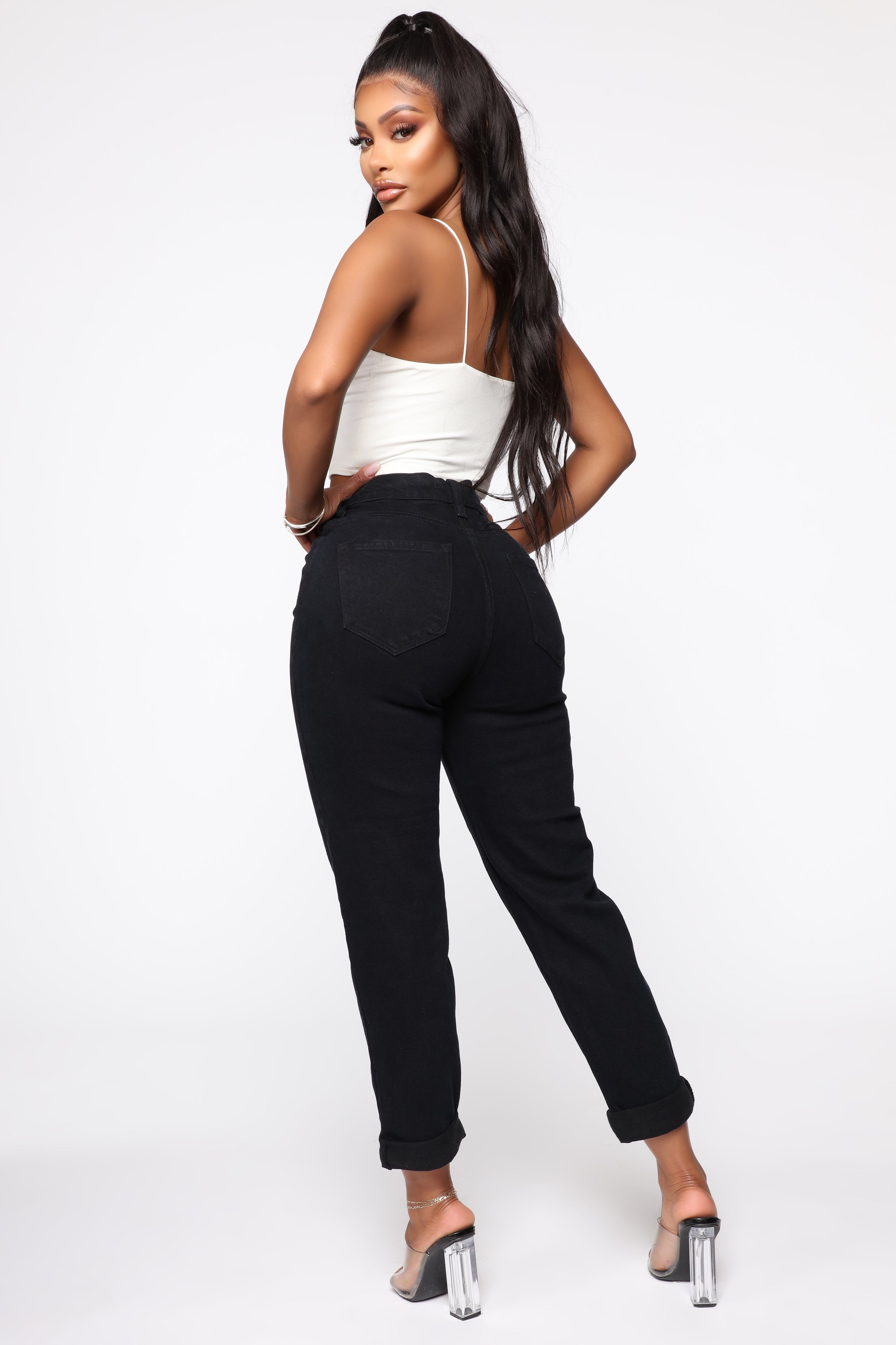 I Got It From My Mama Jeans - Black - Image 9