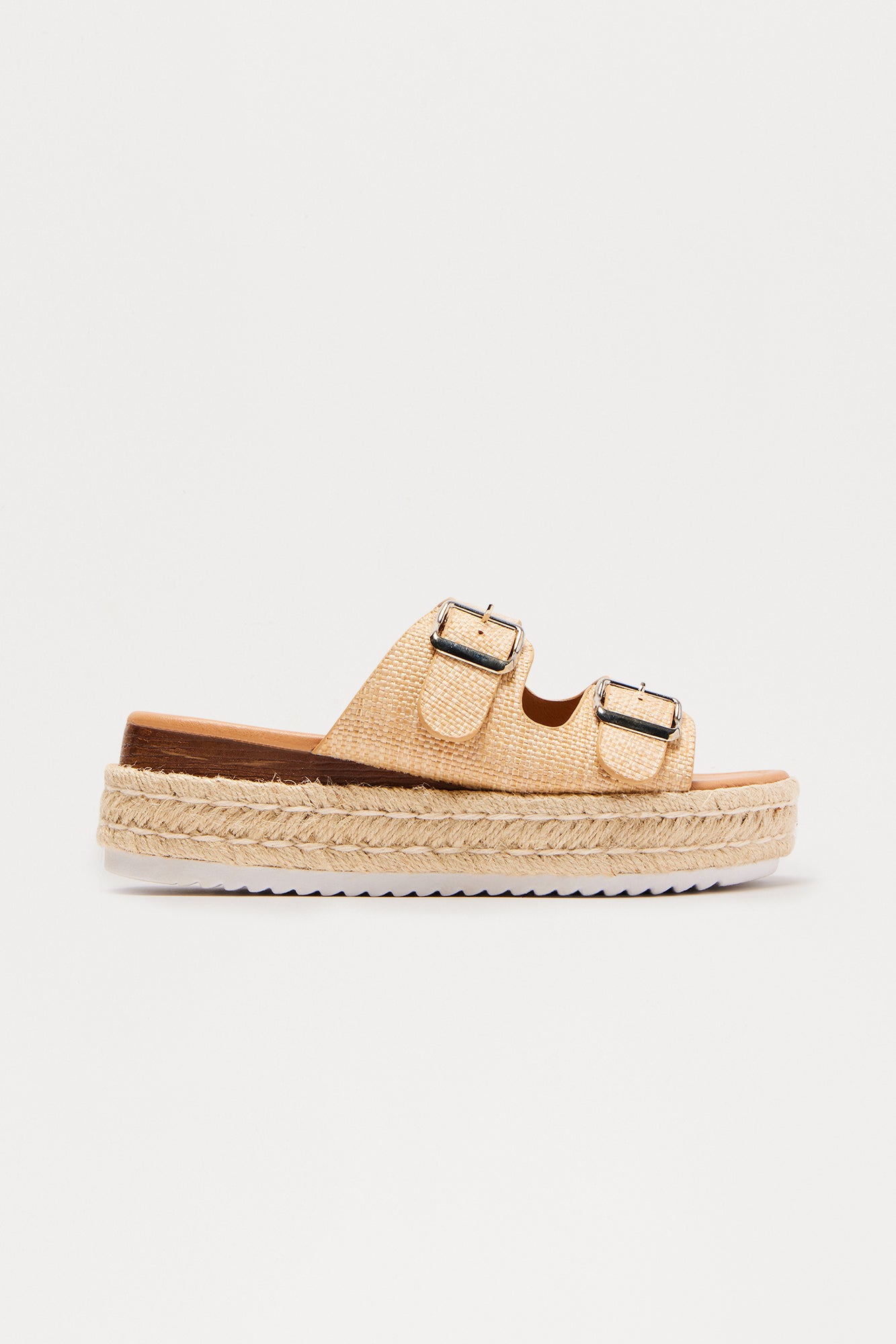 Gianna Platform Buckle Sandals II - Natural - Image 3