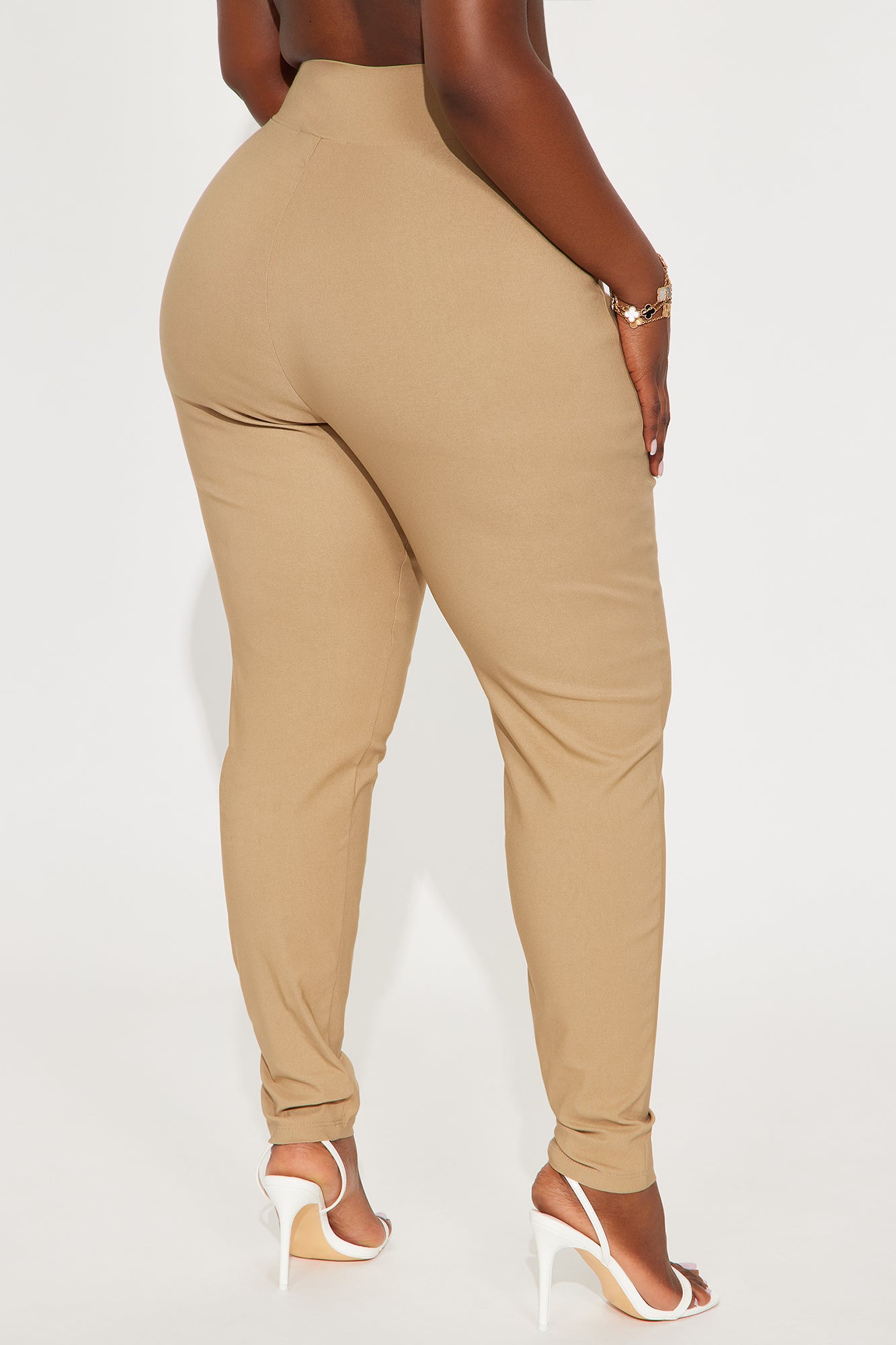Venetian High Rise Pants - Taupe - Image 6