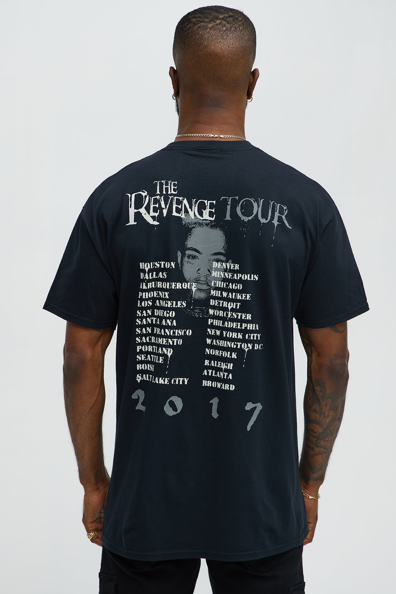 Xxxtentacion The Revenge Tour Short Sleeve Tee - Black - Image 3
