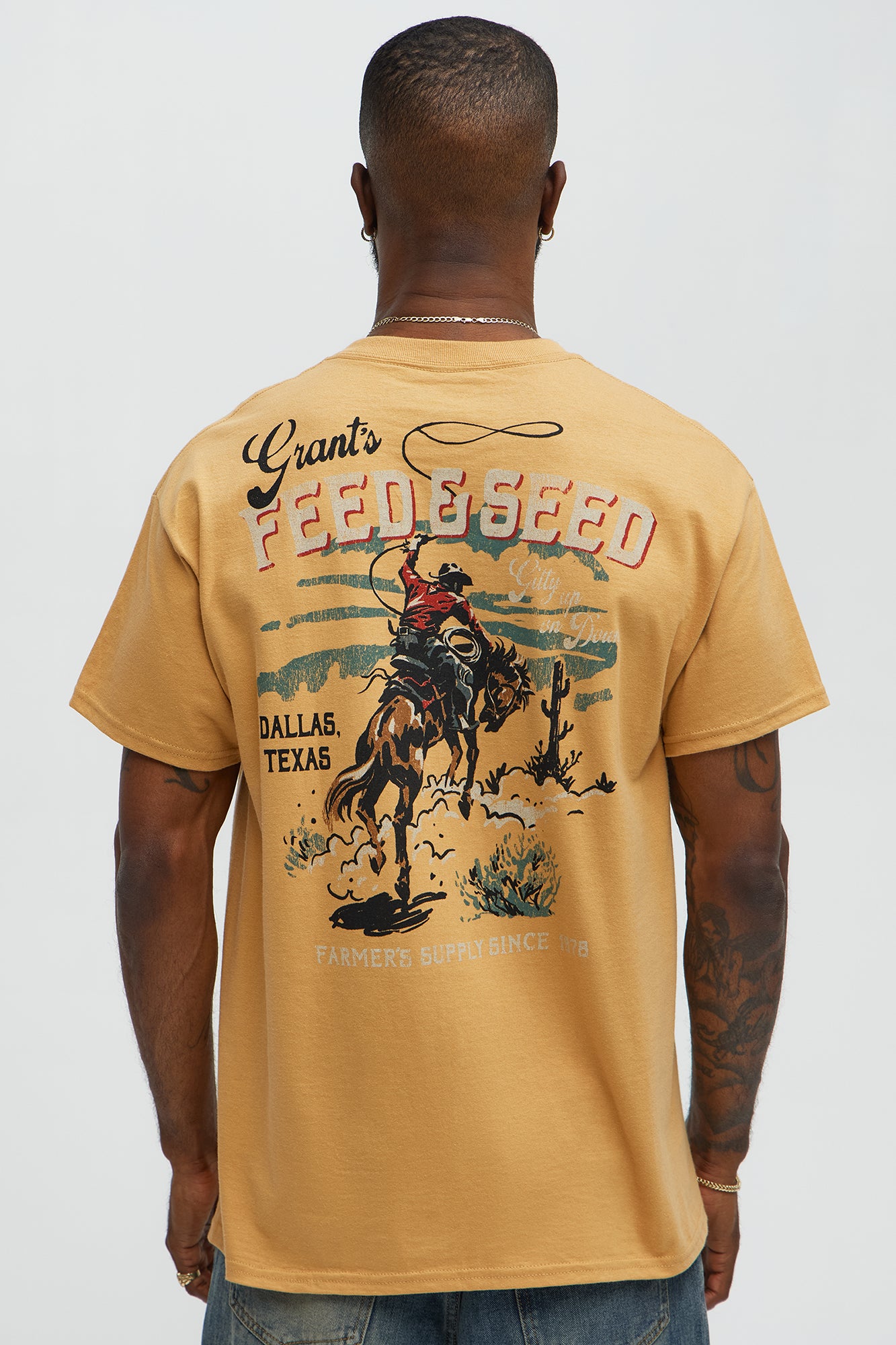 Grant's Feed & Seed Short Sleeve Tee - Gold - Image 3