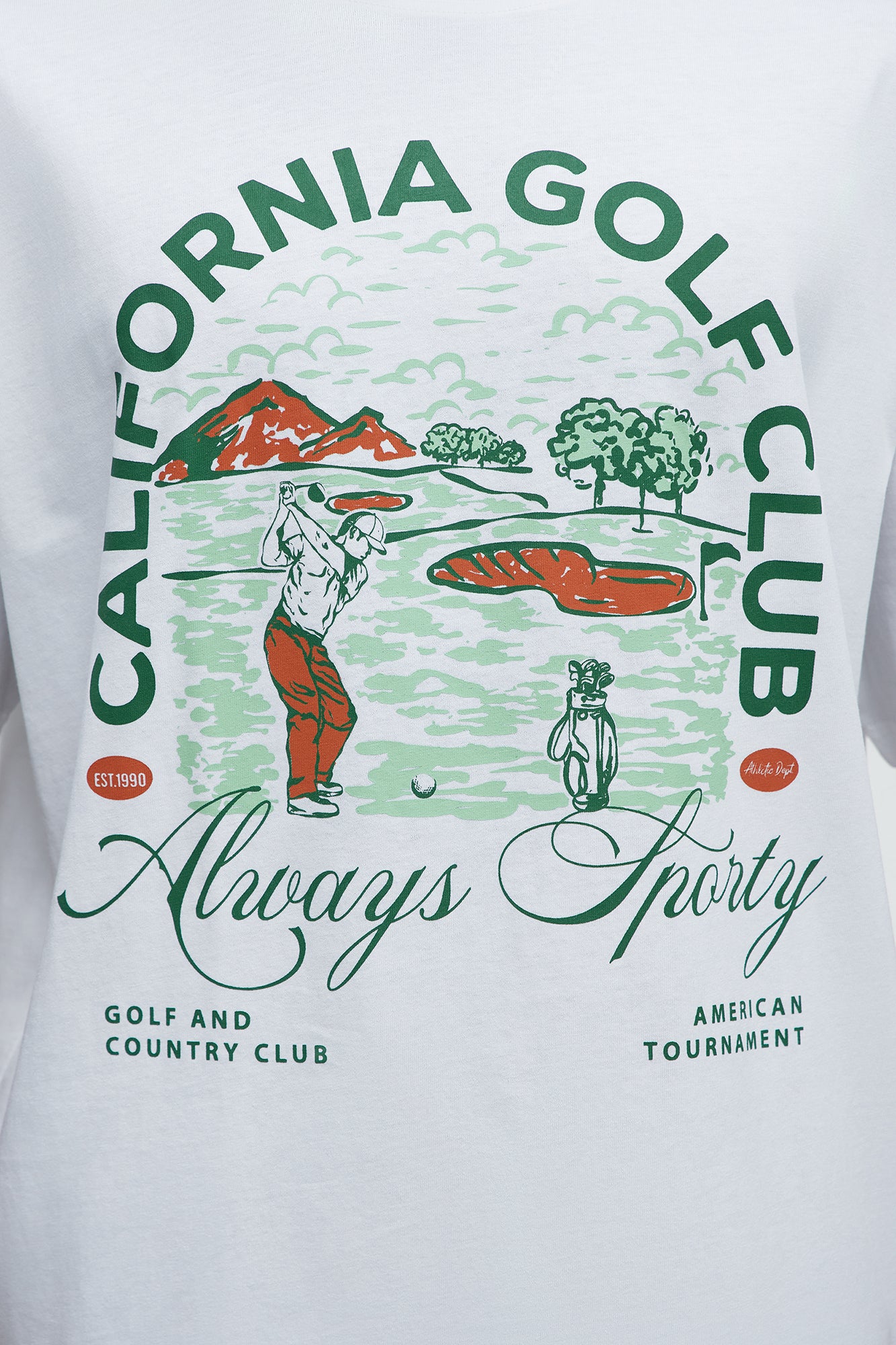 Cali Golf Club Oversized Short Sleeve Tee - White - Image 3