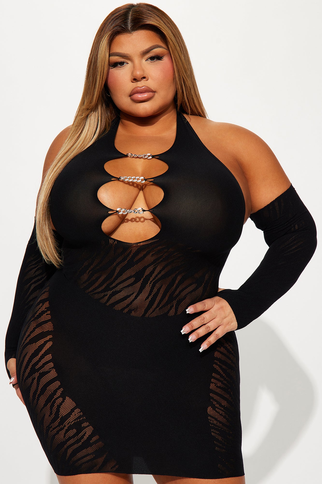 A Dime Piece Seamless Mini Dress - Black - Image 6