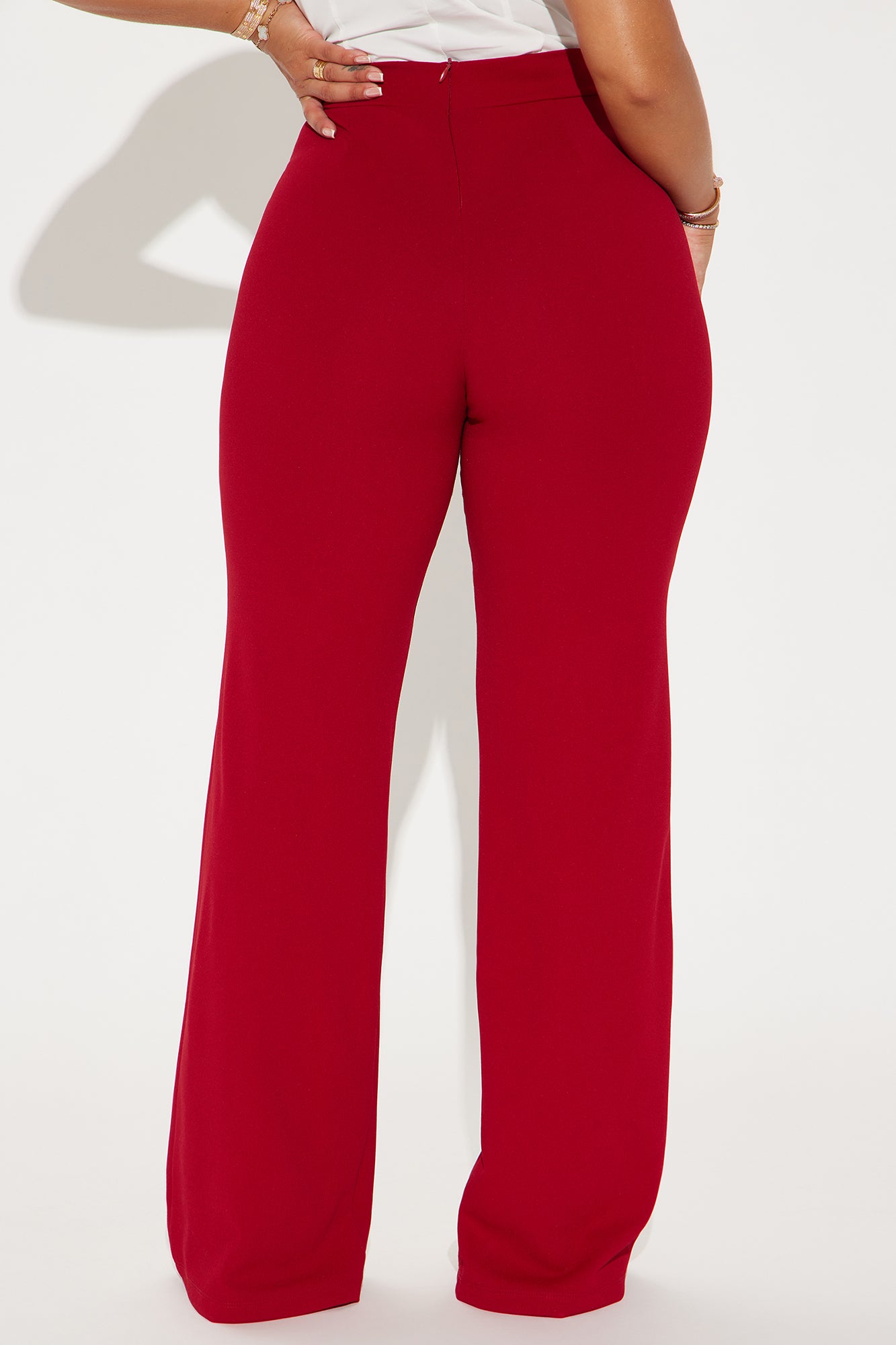 Call It Even Wide Leg Dress Pants - Red - Image 3
