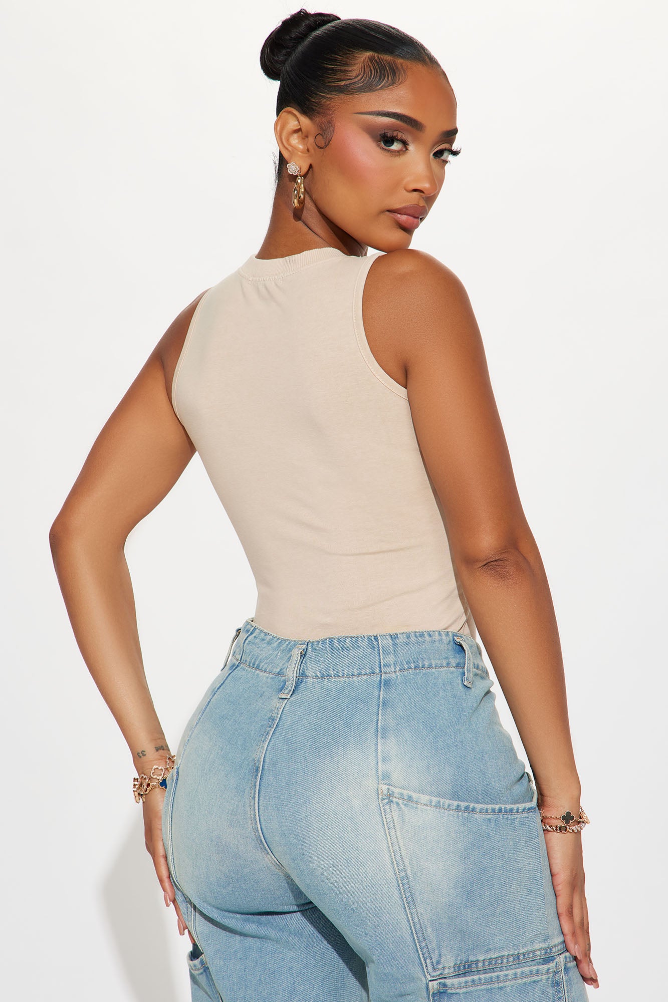 Santana Washed Bodysuit - Sand - Image 4