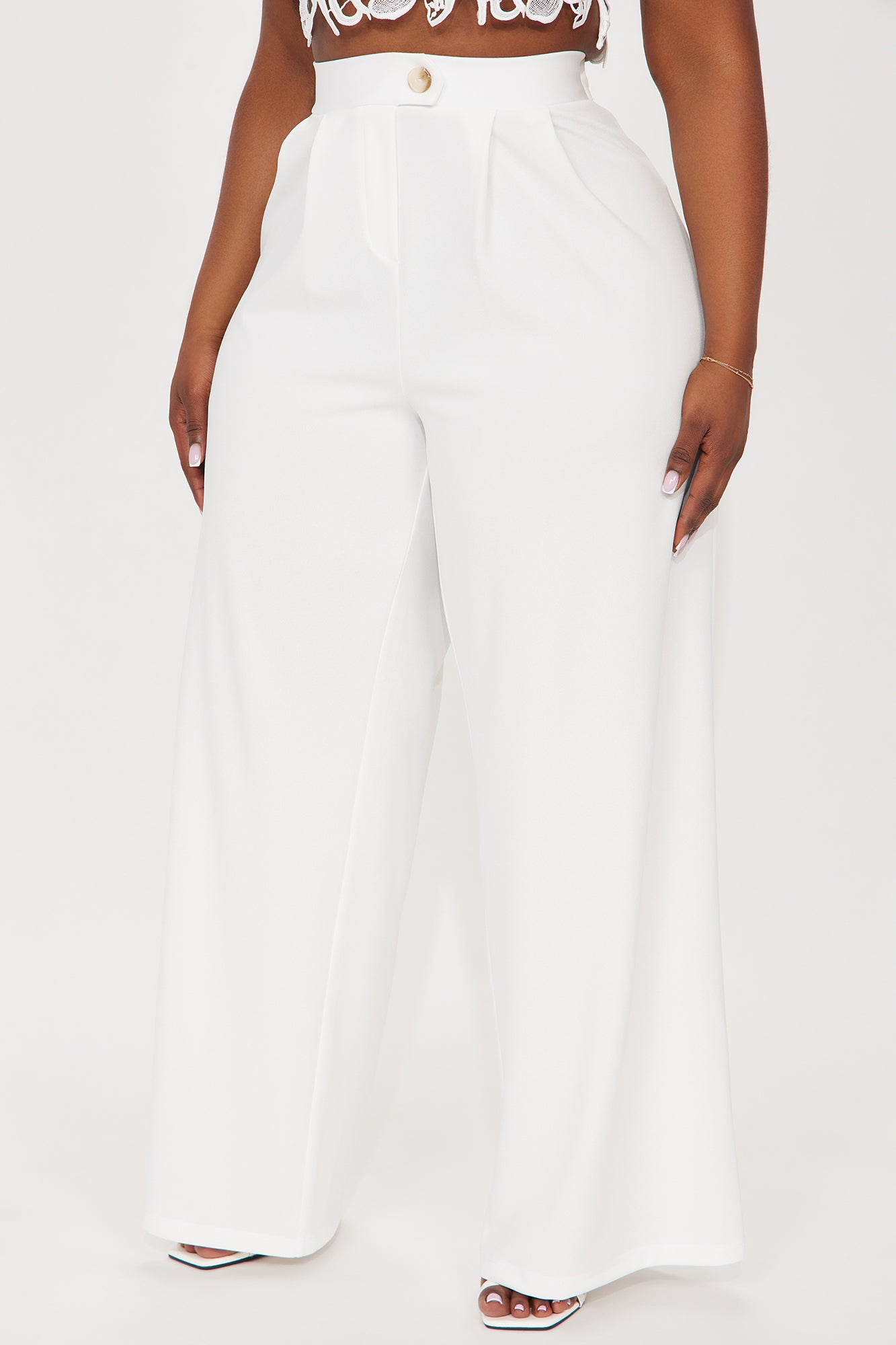 What Matters Most Wide Leg Trouser - White - Image 5