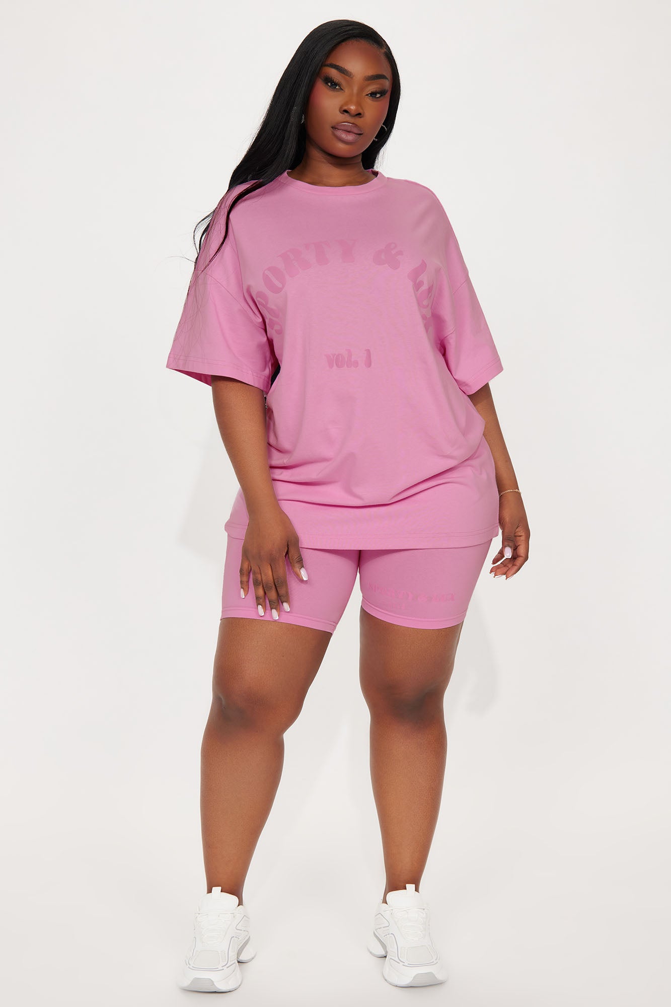 Sporty & Lux Biker Short Set - Pink - Image 8