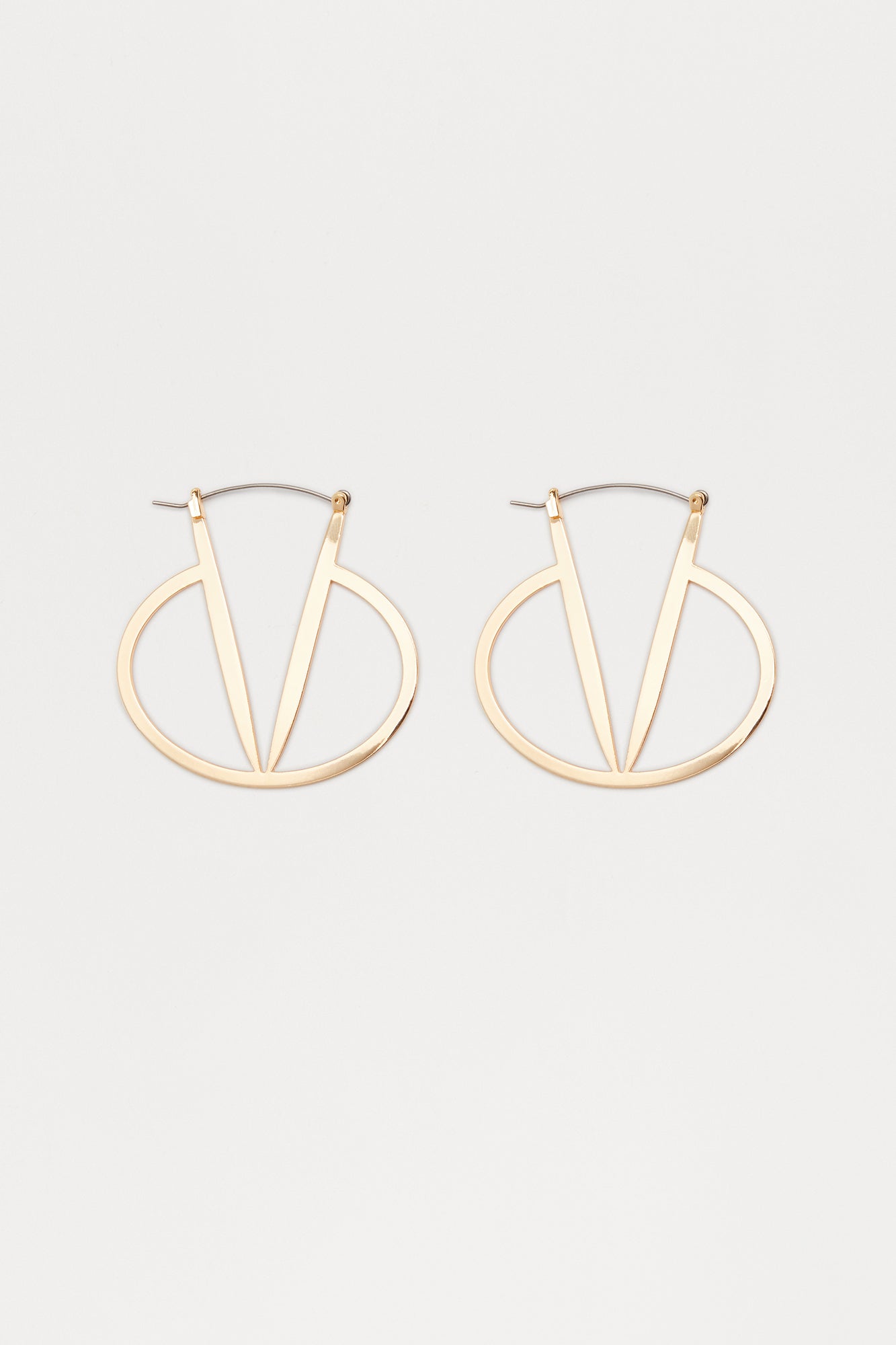 Vendetta Metal Hoop Earrings - Gold - Image 3