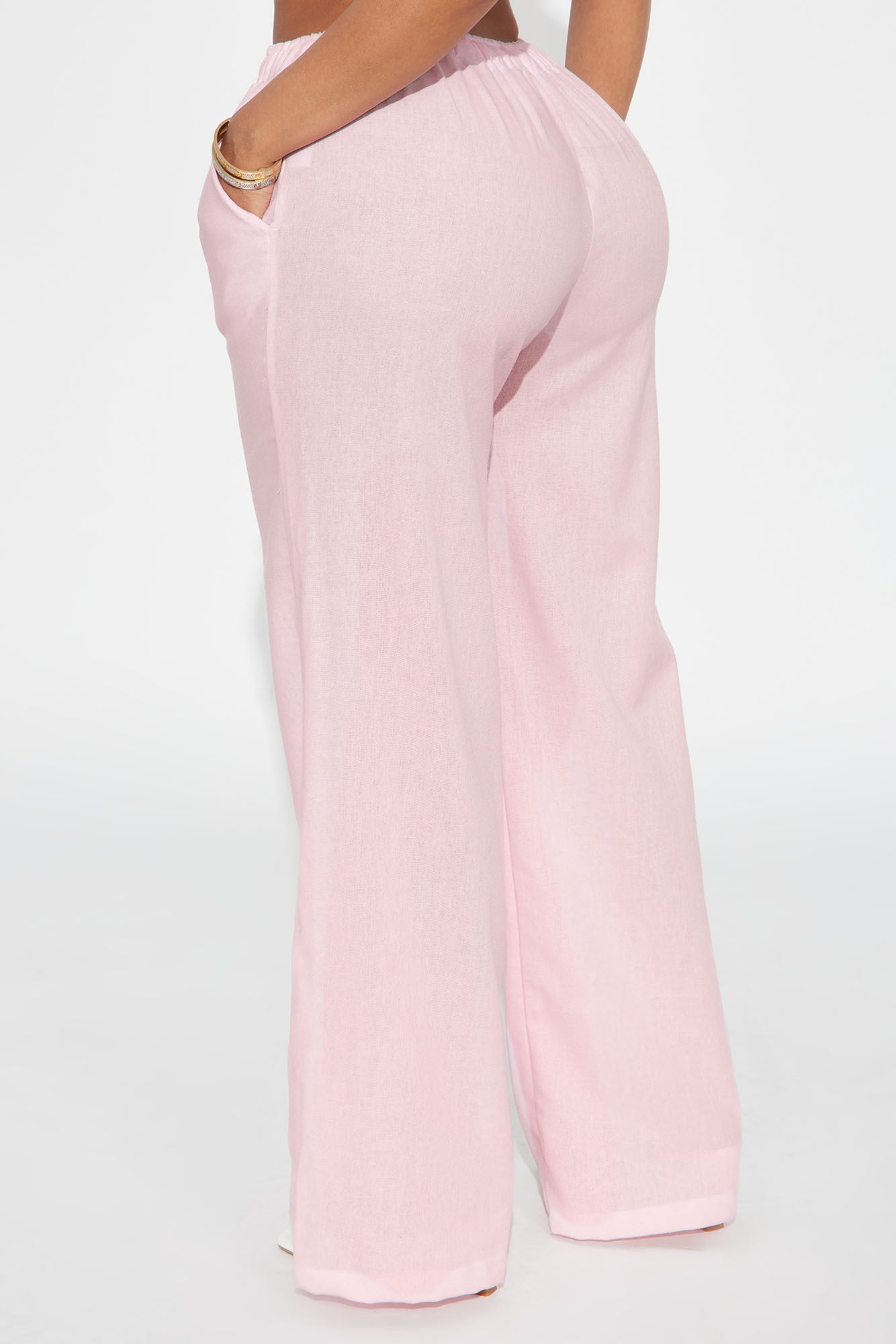 Beach Walks Linen Pant - Pink - Image 3