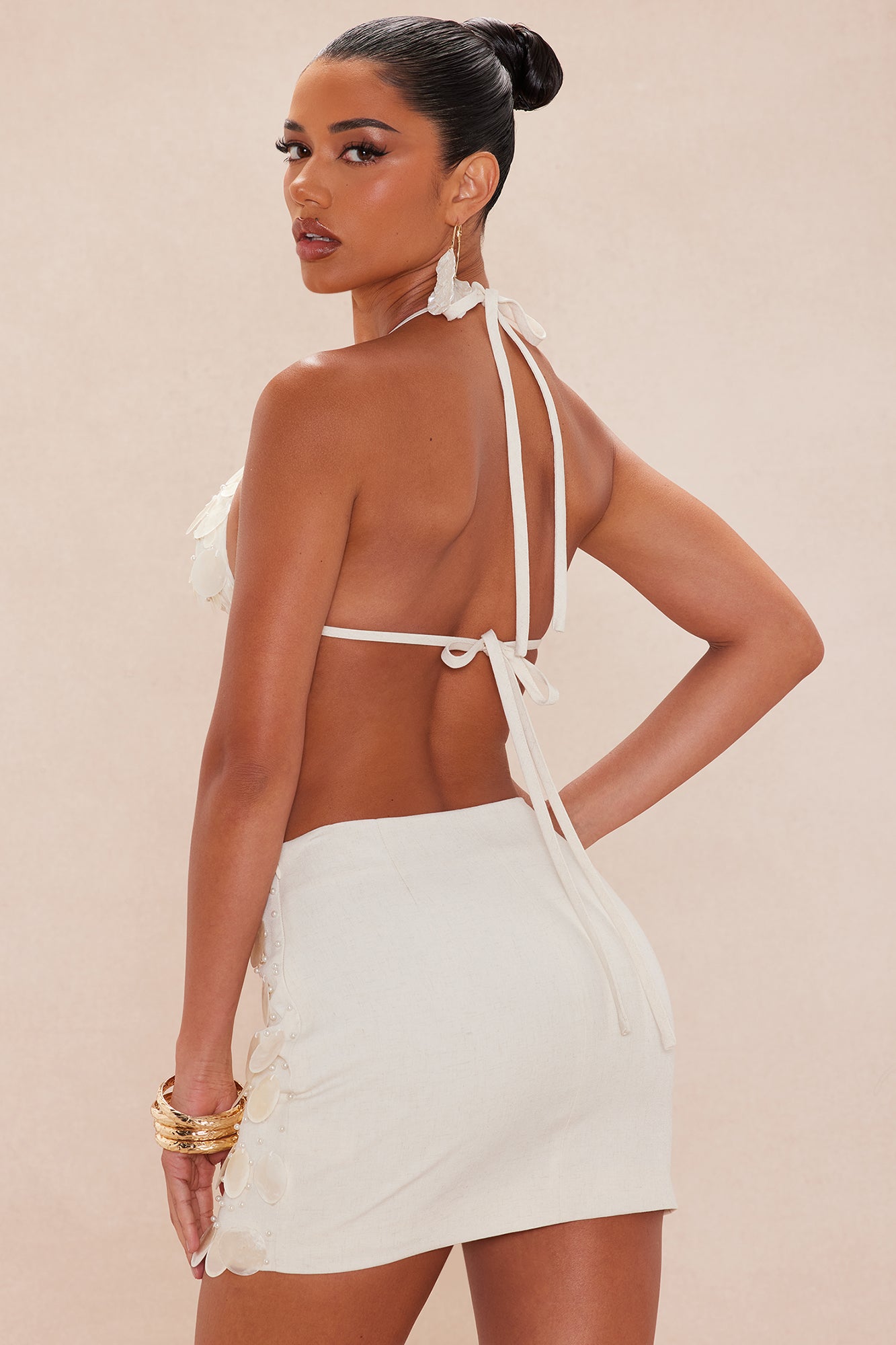 El Mar Shell Skirt Set - Cream - Image 4
