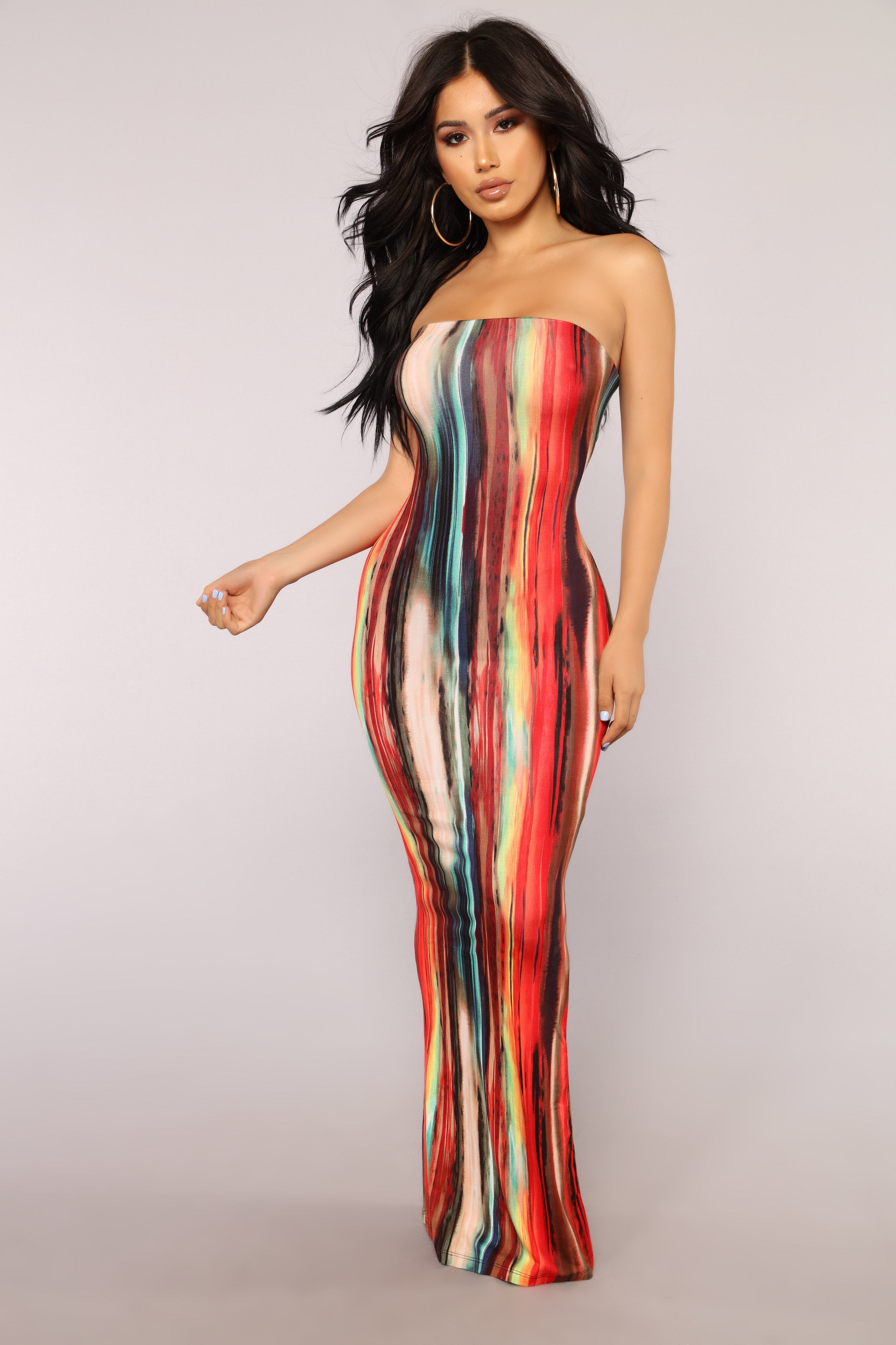Work Of Art Dress - Red/Multi - Image 3