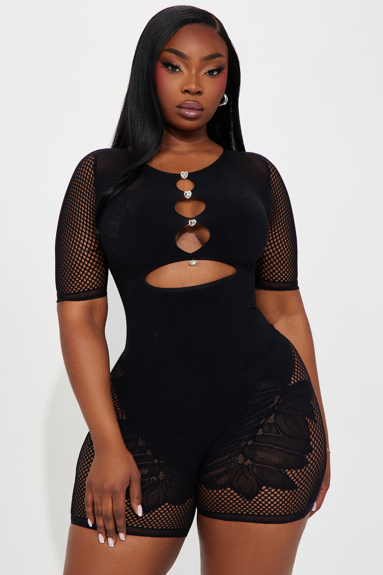 Fall Off Seamless Romper - Black - Image 4