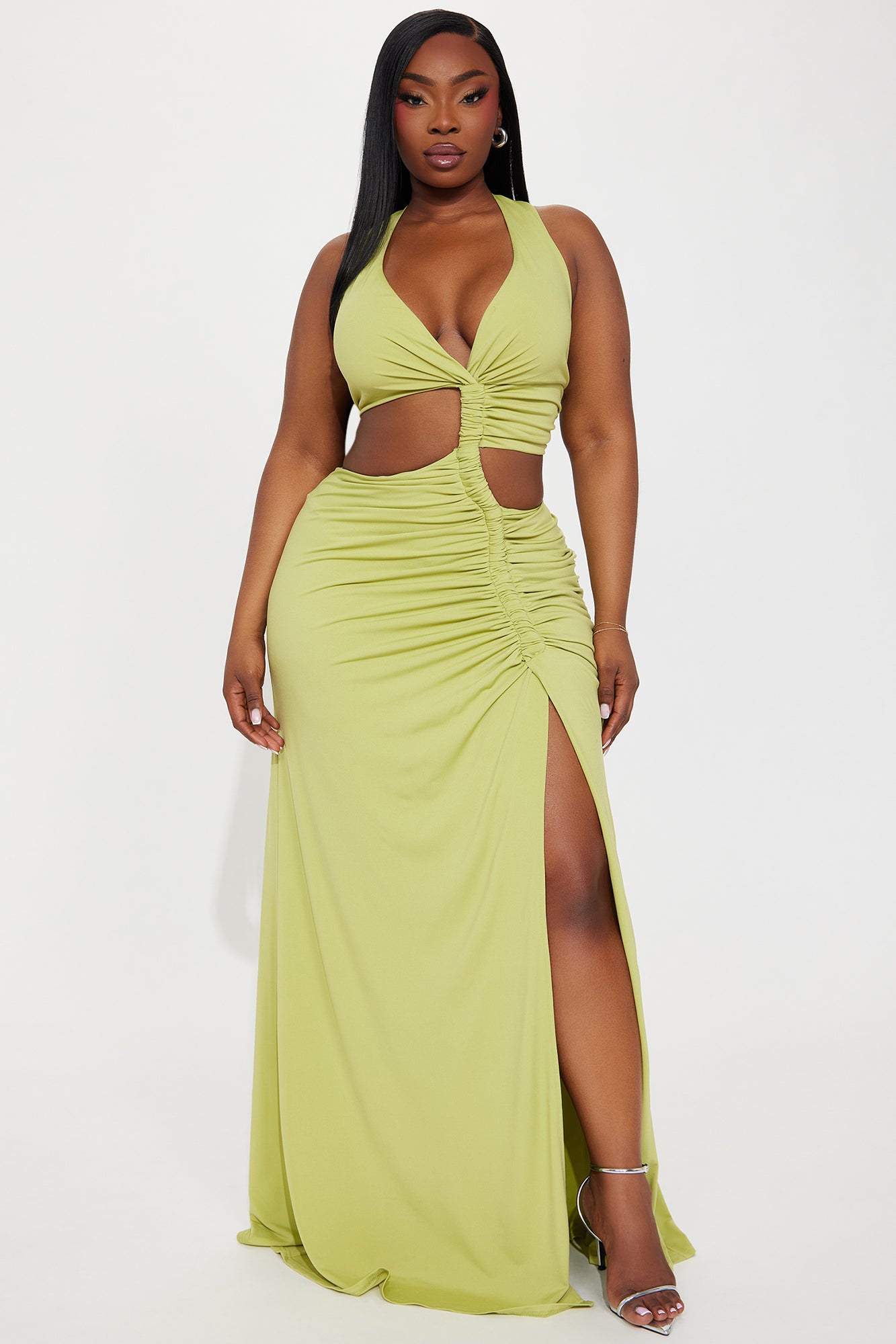 Classic And Fantastic Maxi Dress - Chartreuse - Image 4