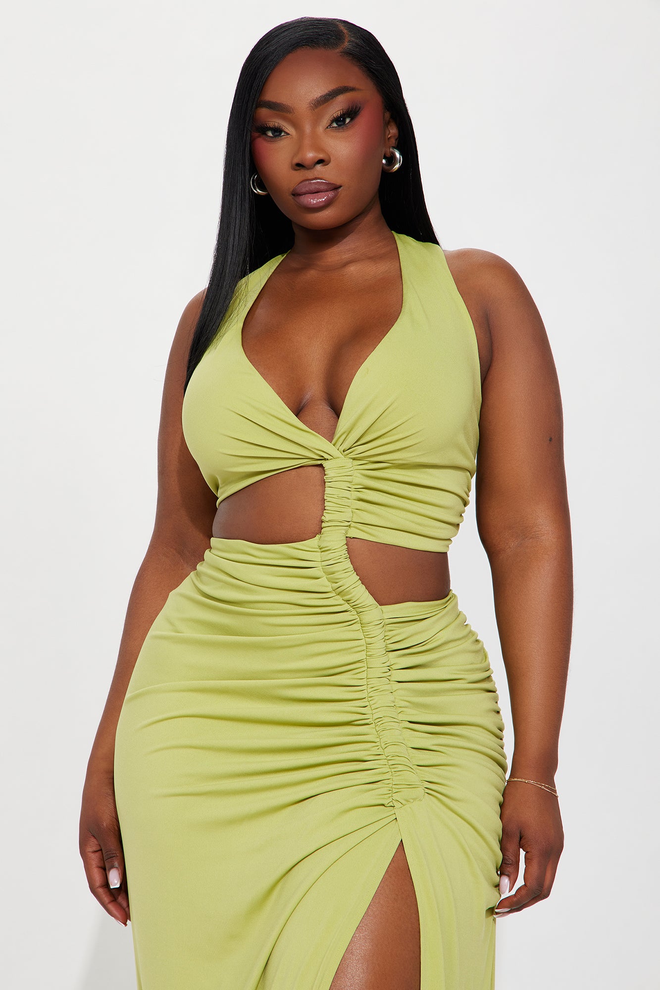 Classic And Fantastic Maxi Dress - Chartreuse - Image 5