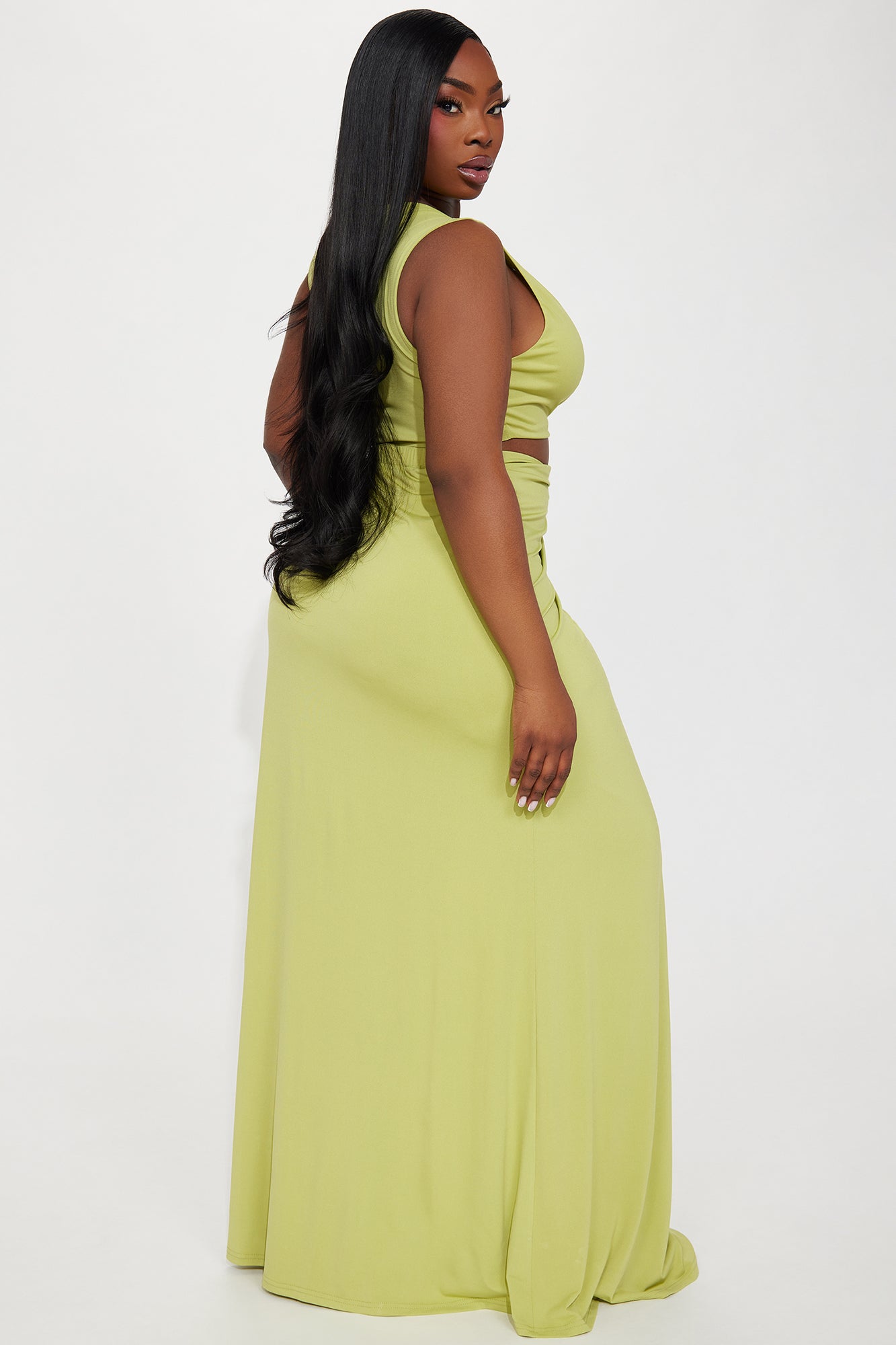 Classic And Fantastic Maxi Dress - Chartreuse - Image 6