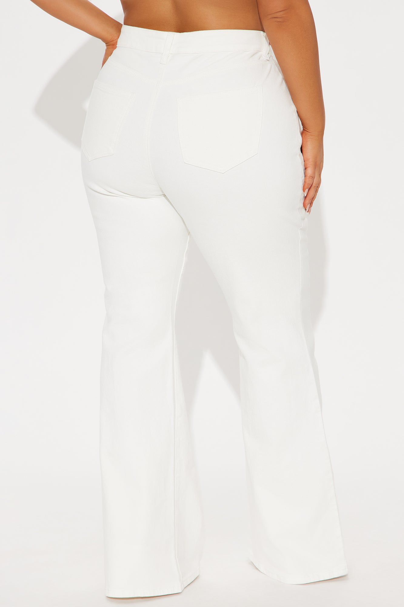 Riptides Stretch Flare Jeans - White - Image 6