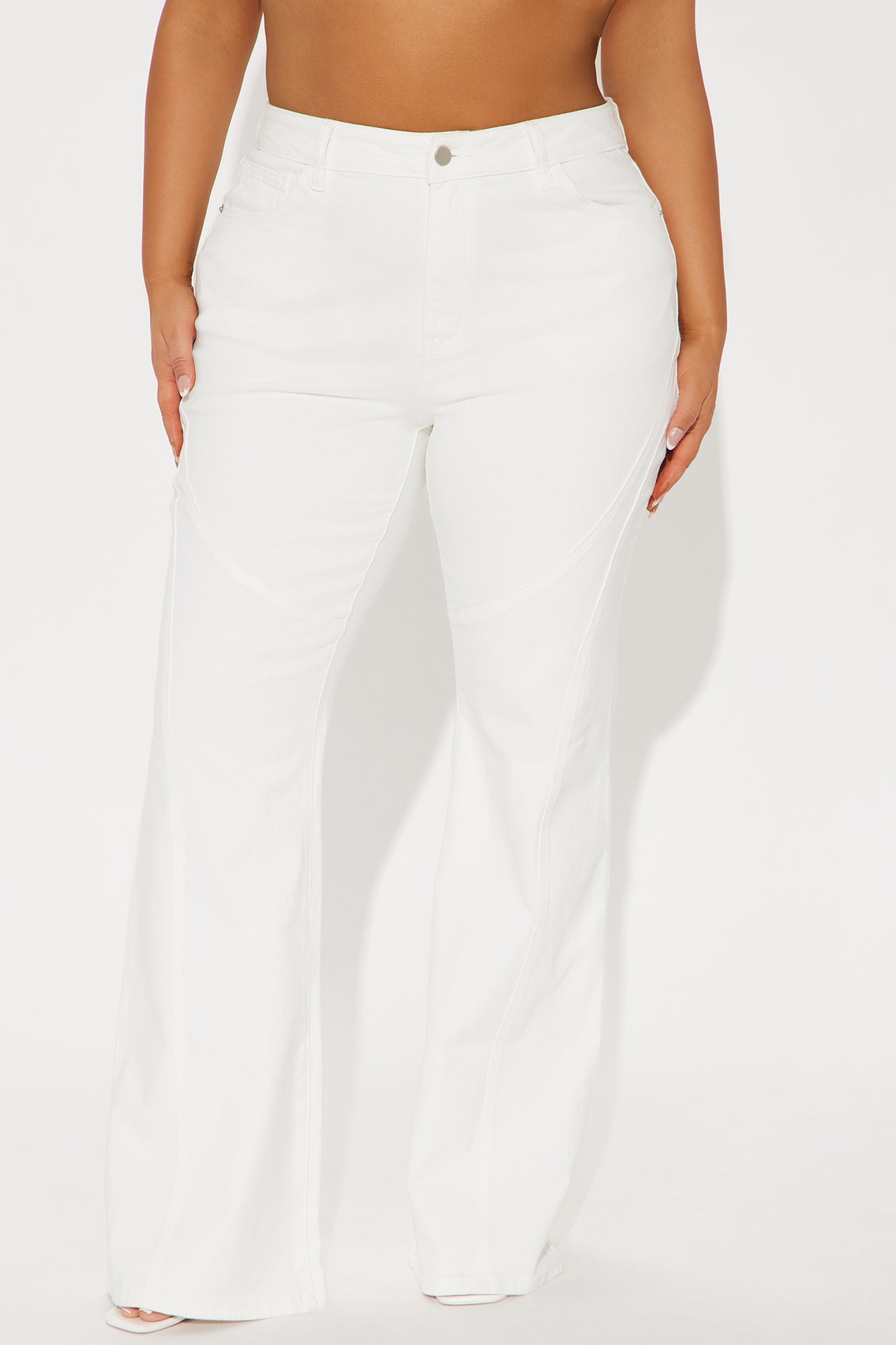 Riptides Stretch Flare Jeans - White - Image 5