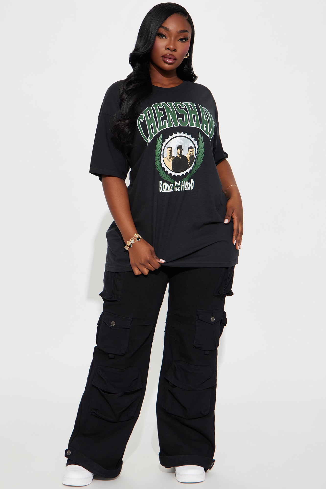 Crenshaw Boyz N The Hood Oversized Tee - Black - Image 5
