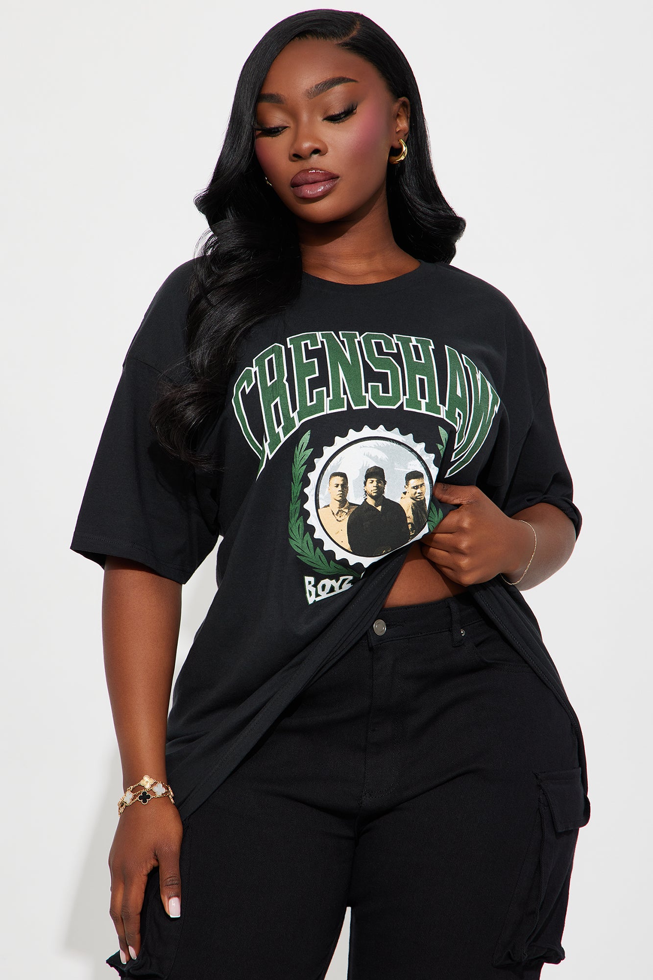 Crenshaw Boyz N The Hood Oversized Tee - Black - Image 4