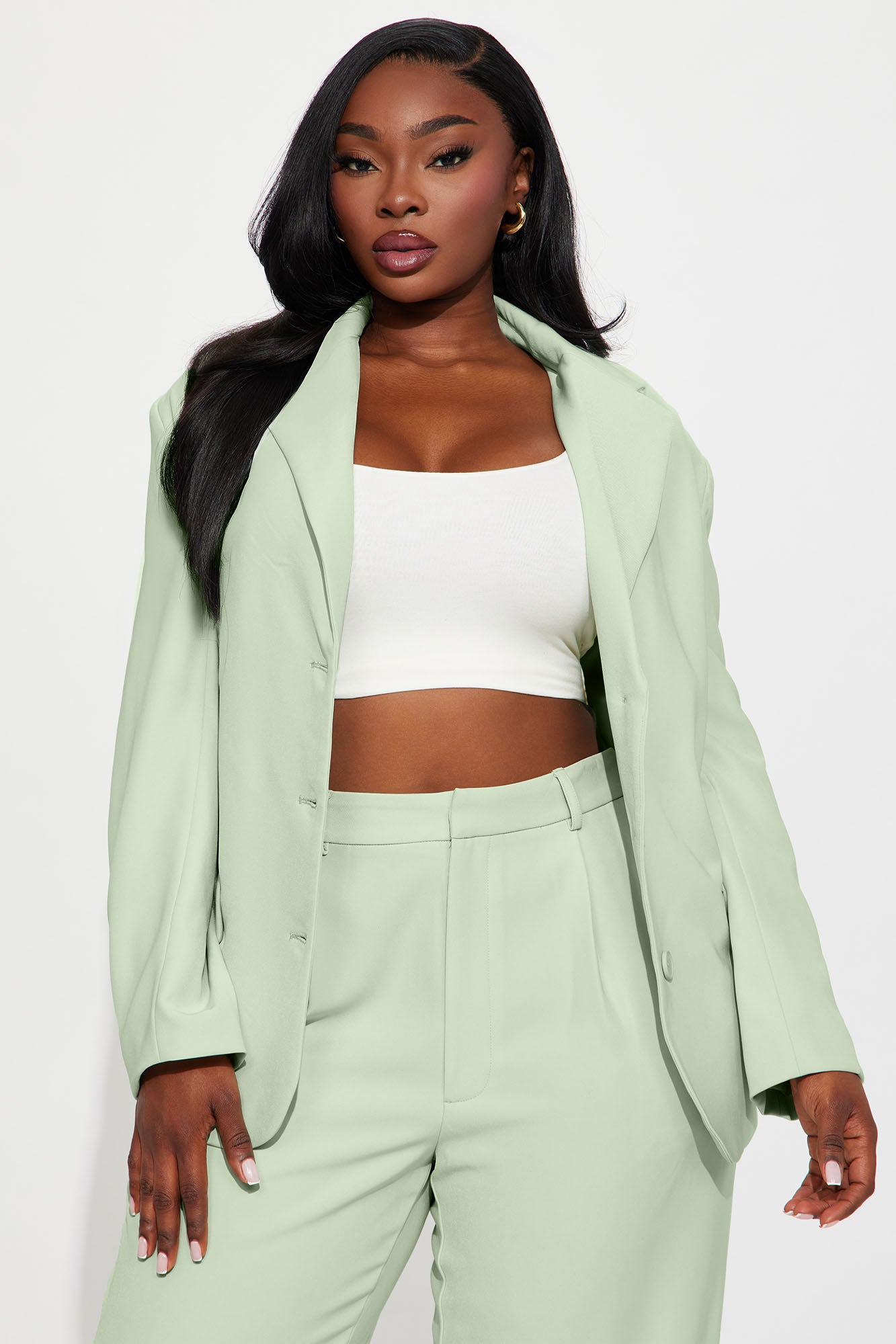 Said Something Oversized Blazer - Mint - Image 4