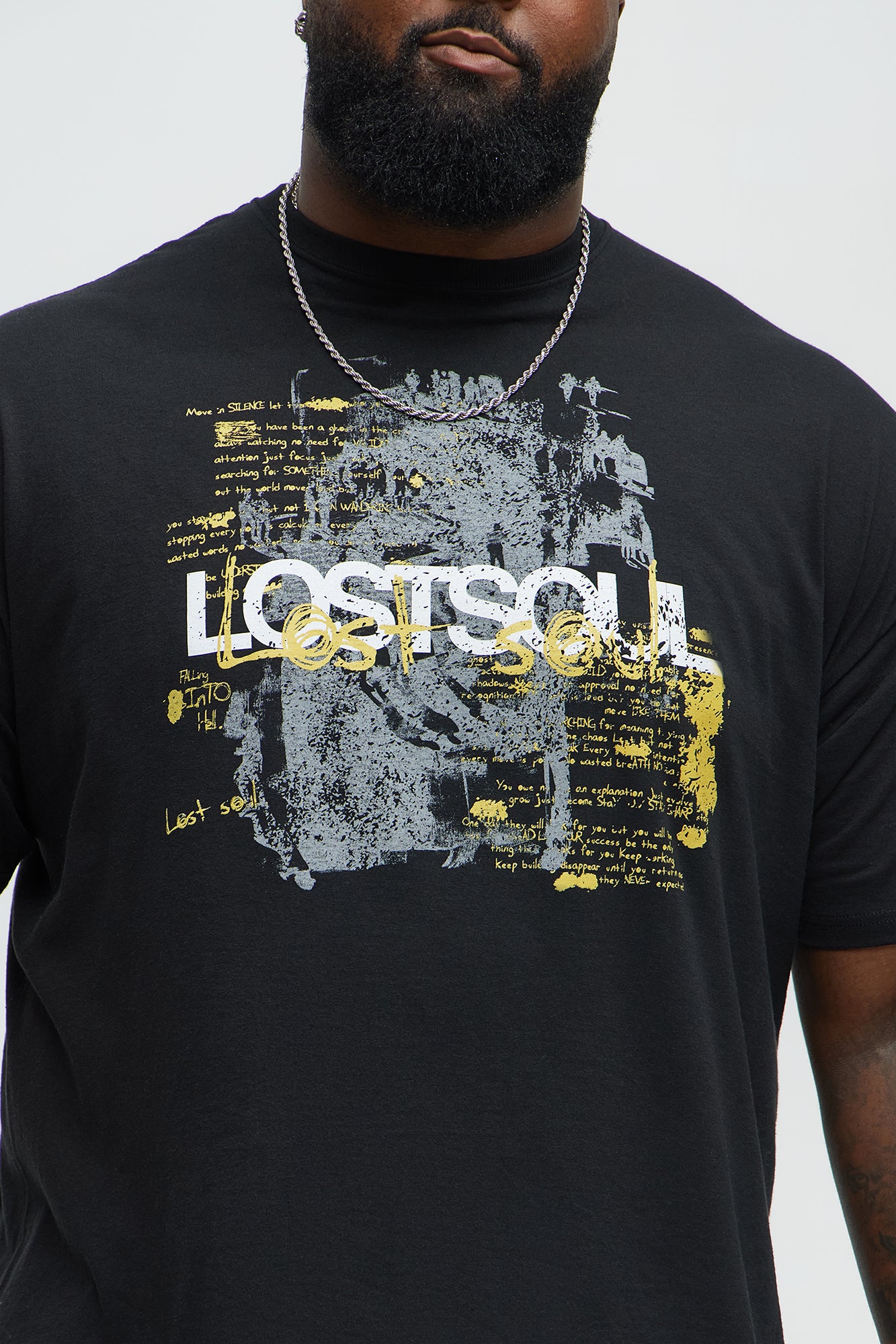 Lost Soul But Not Aimless Short Sleeve Tee - Black - Image 7