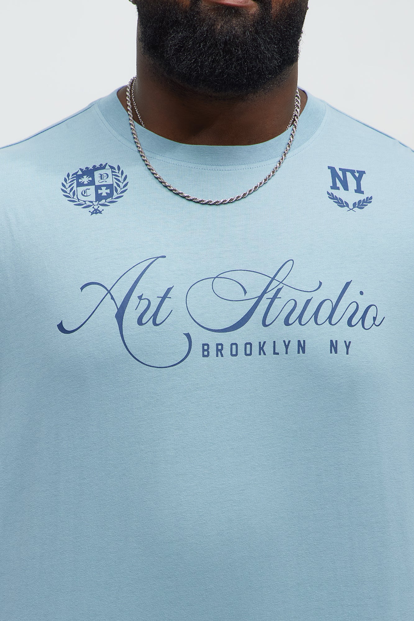 Art Studio Brooklyn Short Sleeve Tee - Light Blue - Image 6