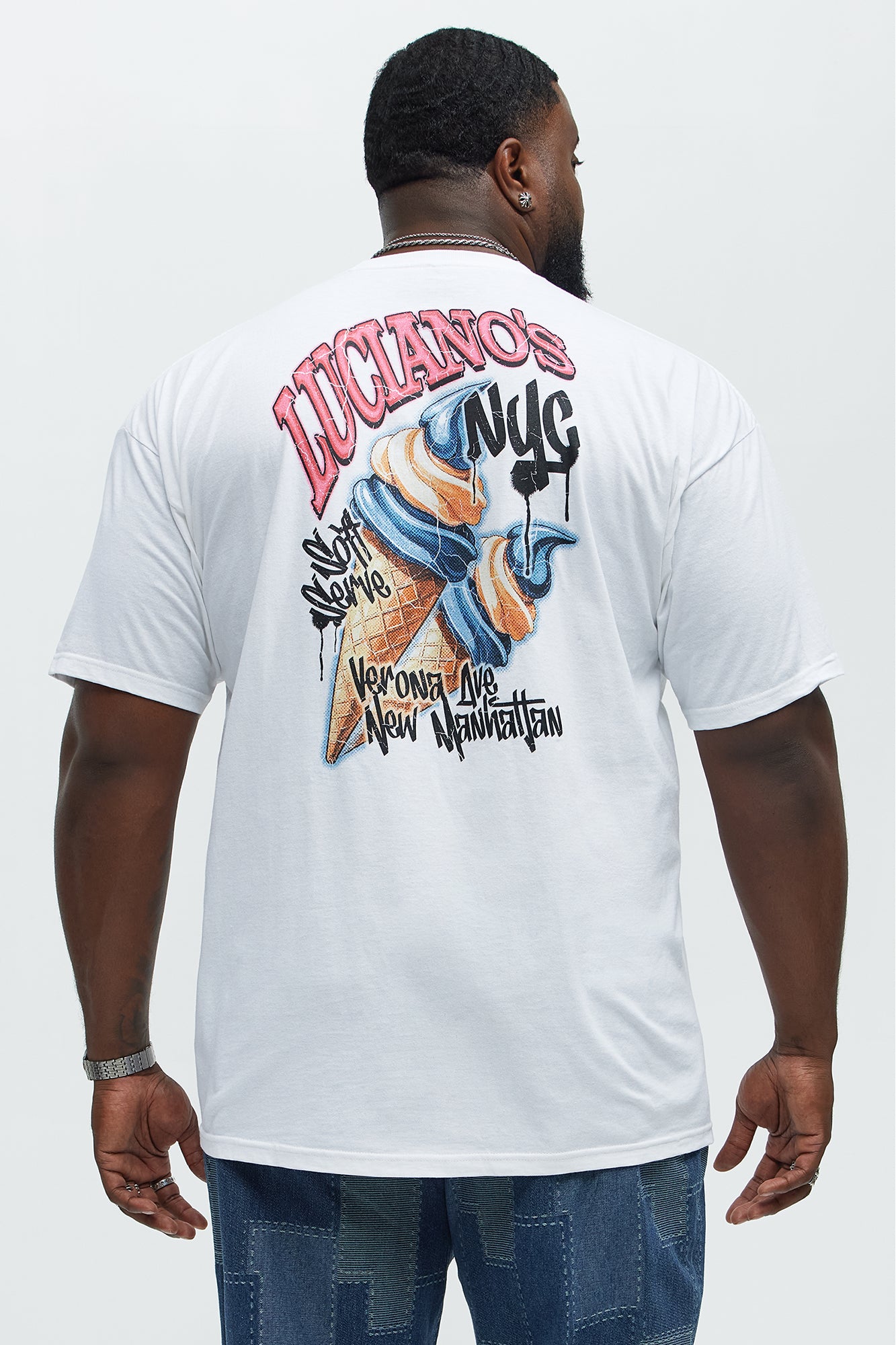 Luciano's NYC Short Sleeve Tee - White - Image 8