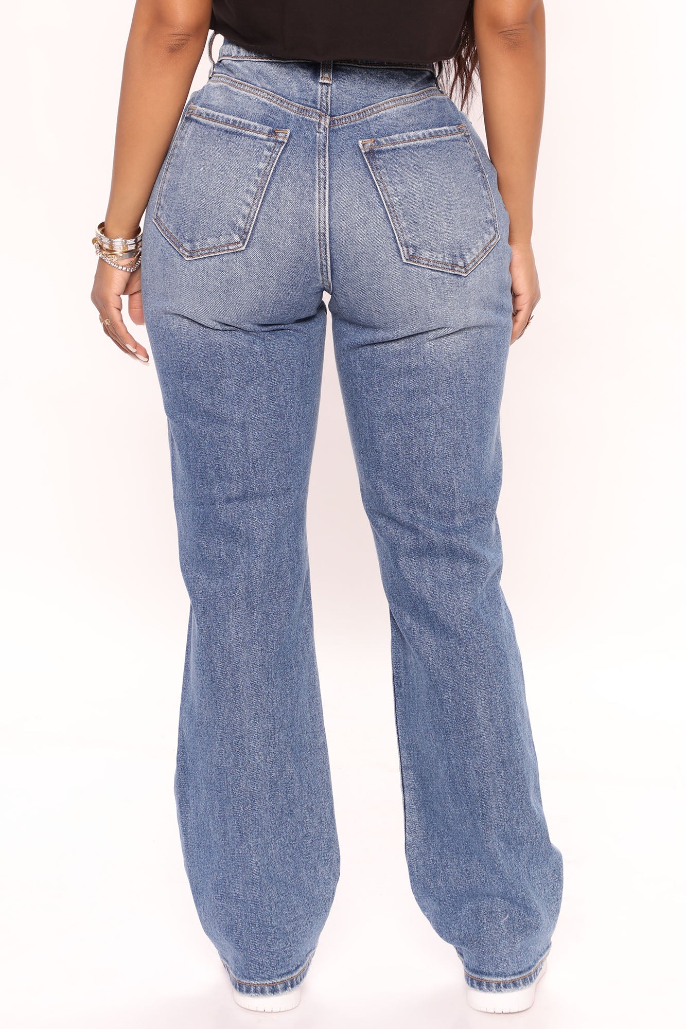 Cut Above The Rest Ripped Straight Leg Jeans - Medium Wash - Image 4