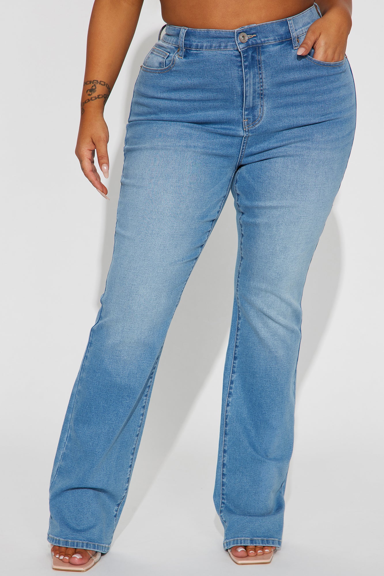 Houston Curvy Stretch Bootcut Jean - Medium Wash - Image 5