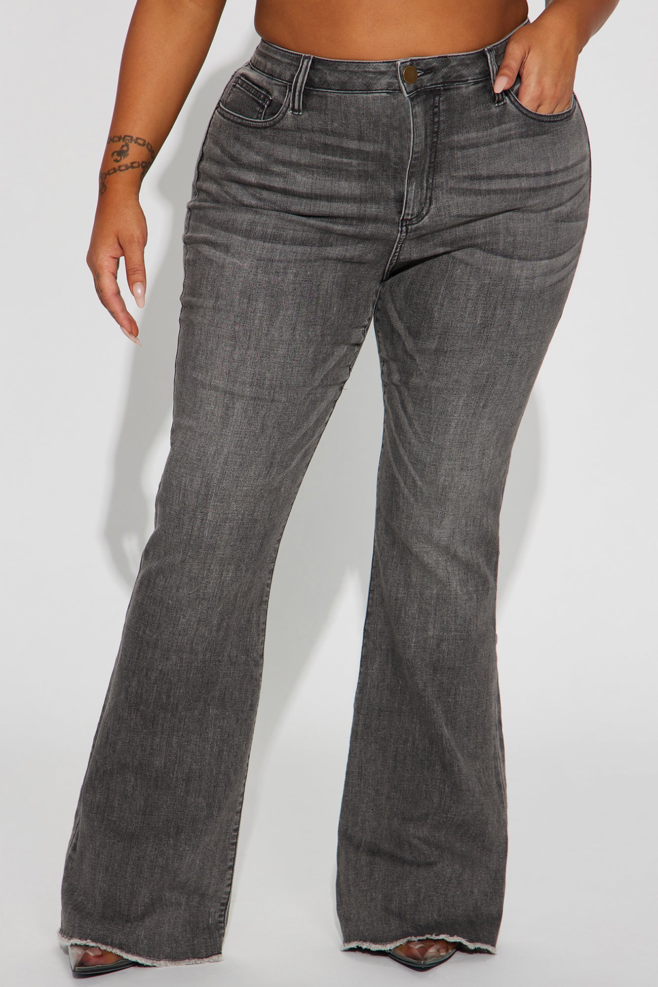 Best Behavior Stretch Flare Jean - Black Wash - Image 5