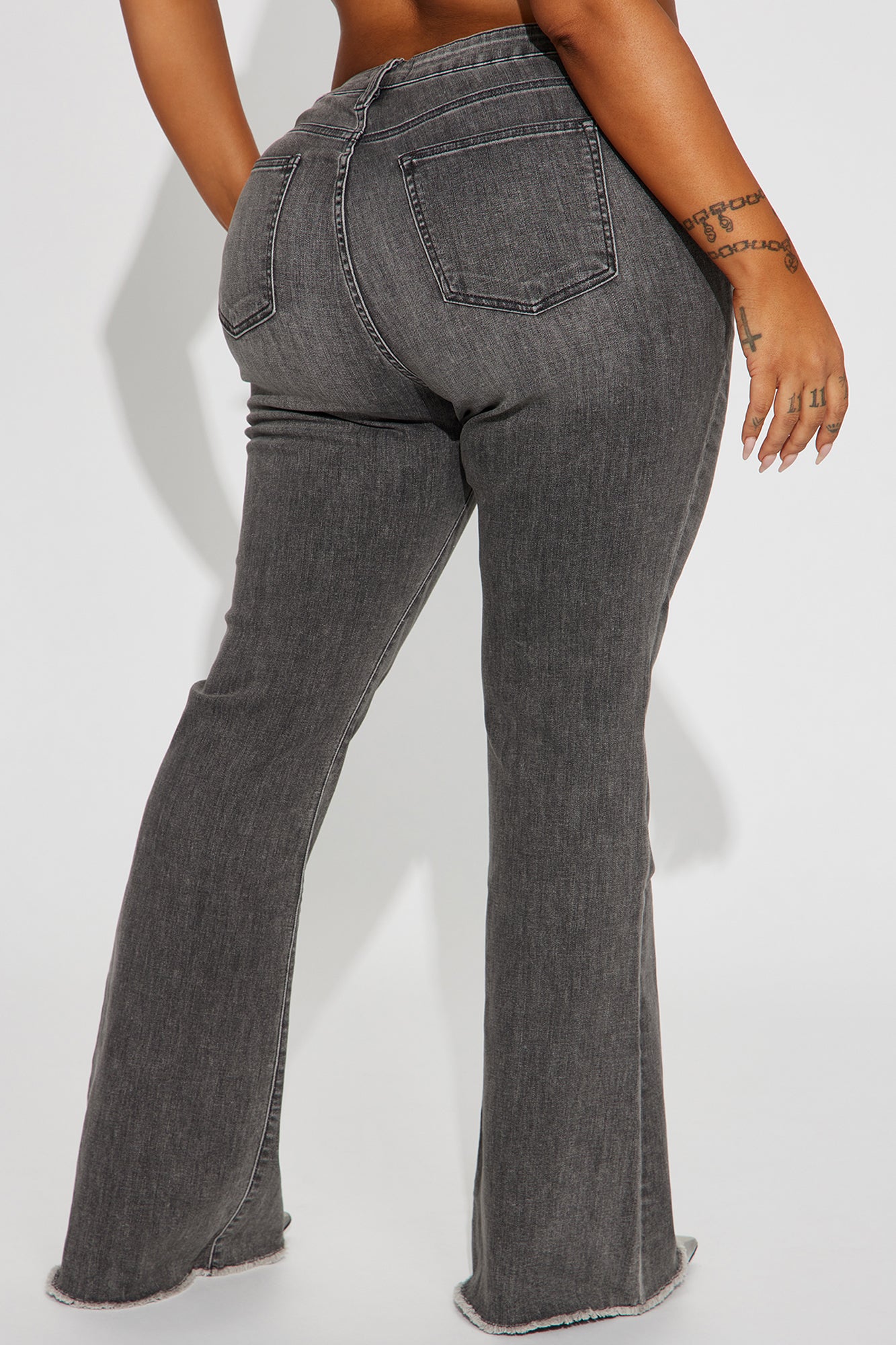 Best Behavior Stretch Flare Jean - Black Wash - Image 6