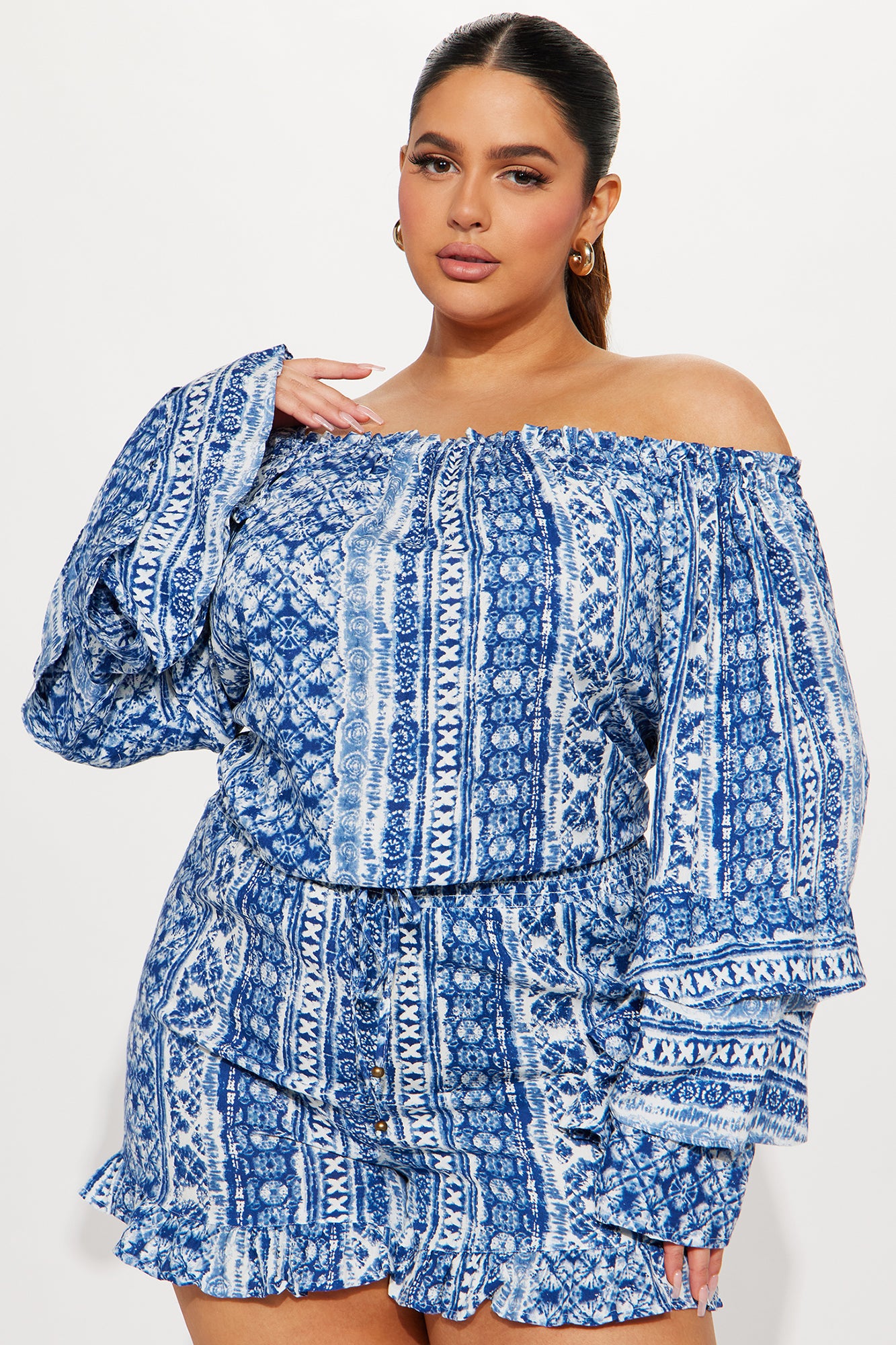 Trips To Cabo Romper - Blue/combo - Image 4