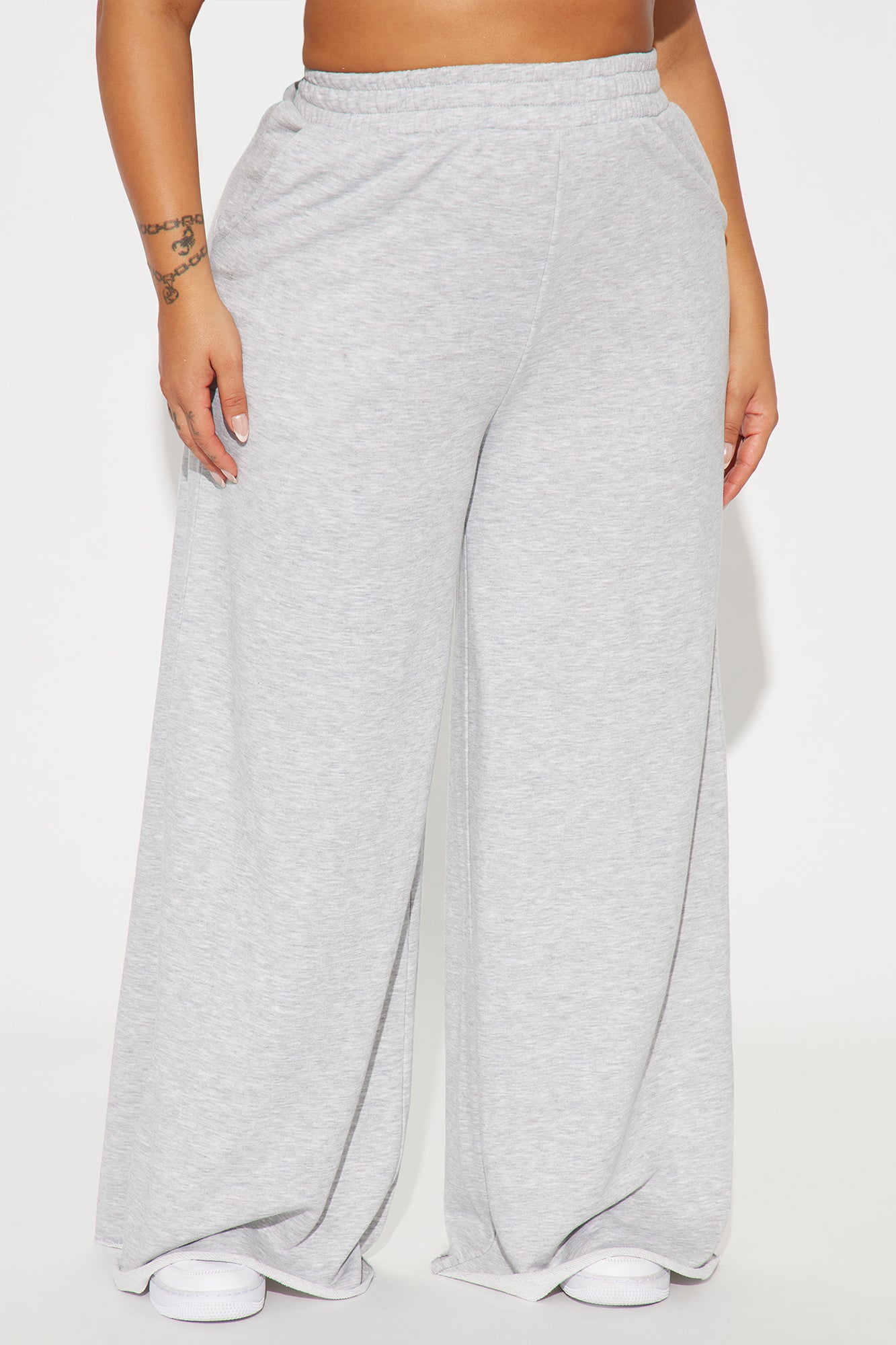 Fair Game Lounge Wide Leg Pant - Heather Grey - Image 5