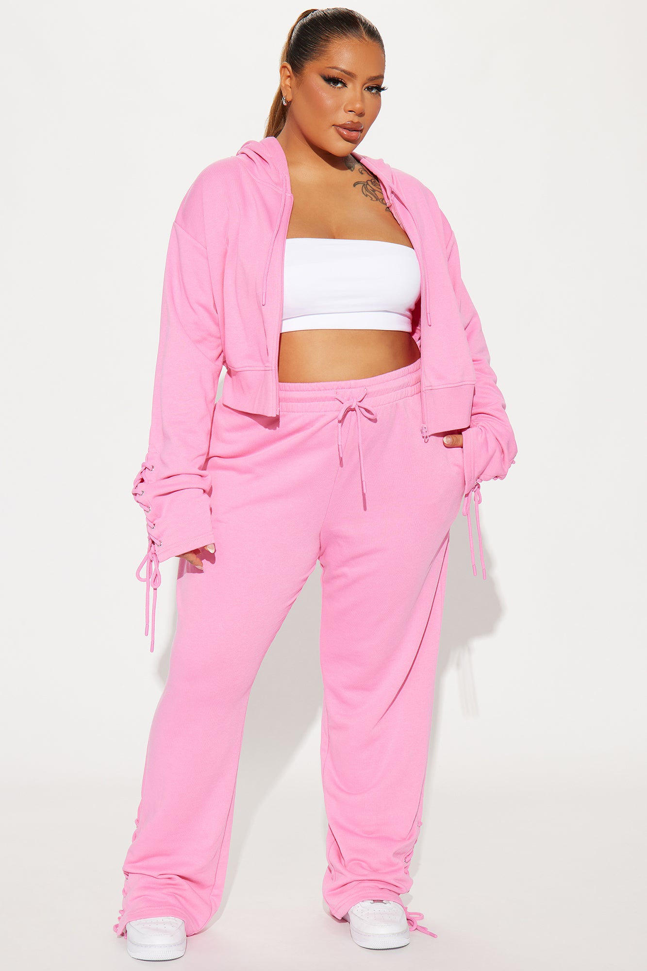 Day Dreamer Lounge Zip Up Hoodie - Pink - Image 5