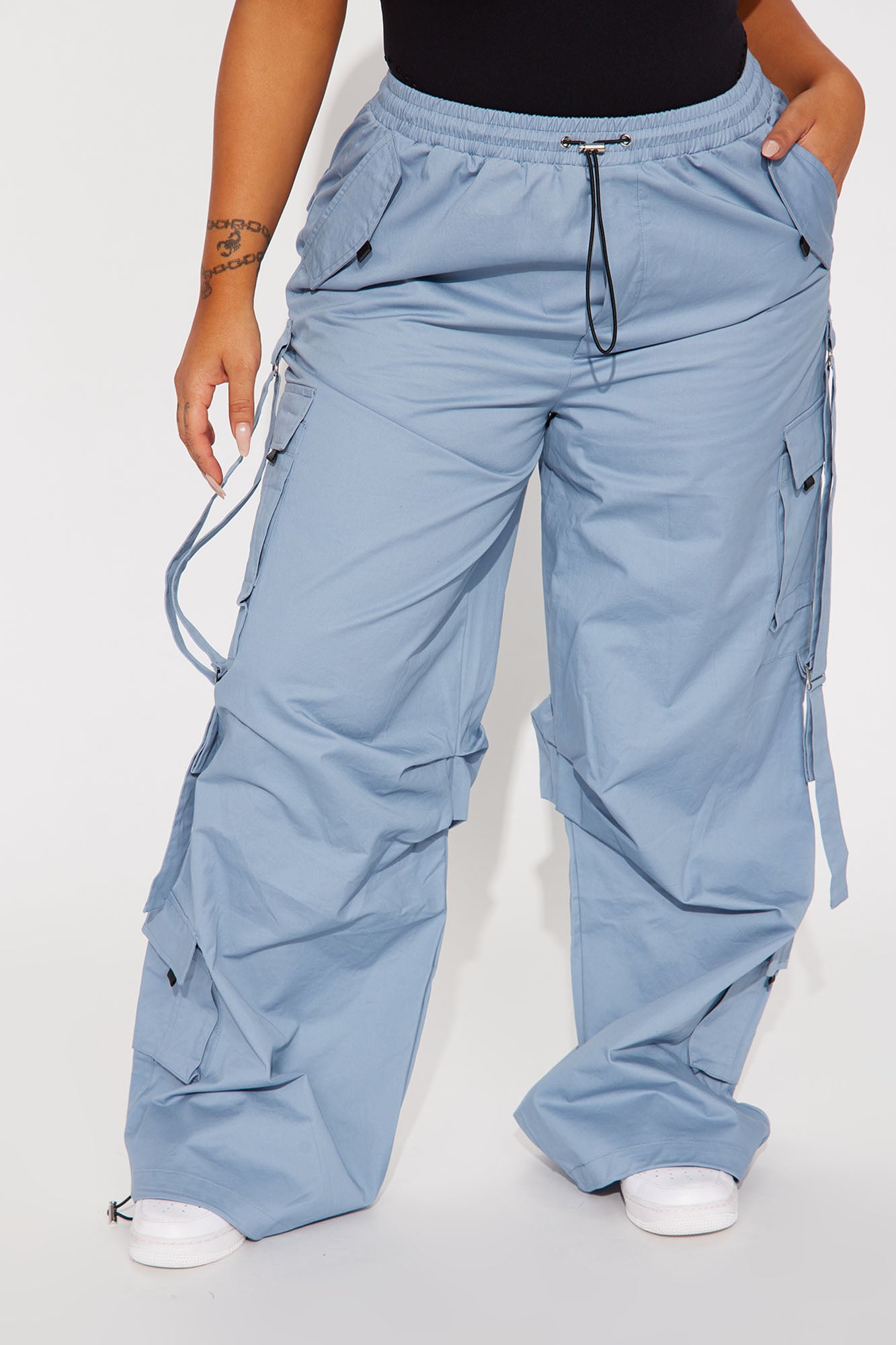 Don't Mess Around Cargo Pant - Slate Blue - Image 5