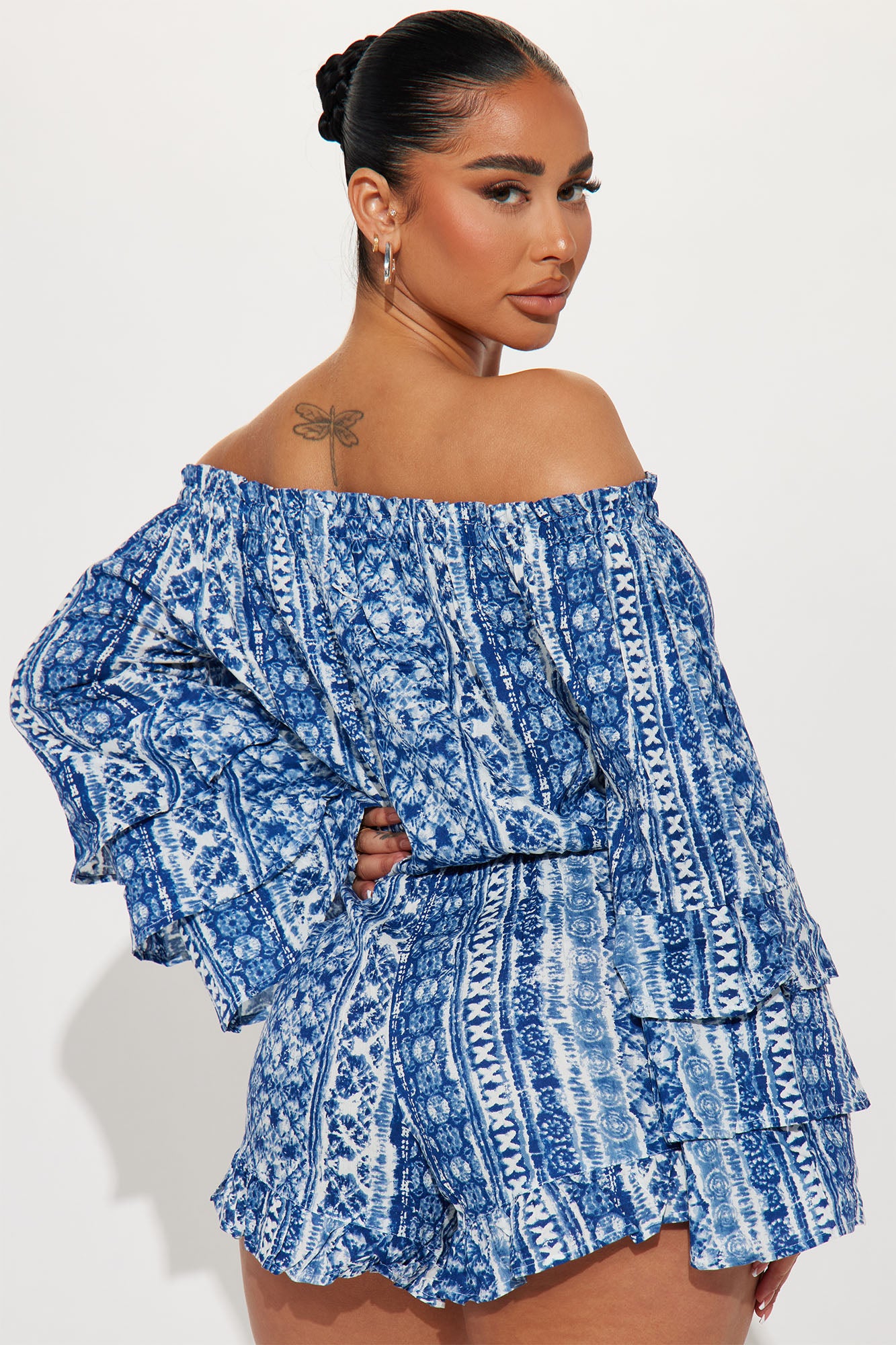 Trips To Cabo Romper - Blue/combo - Image 3