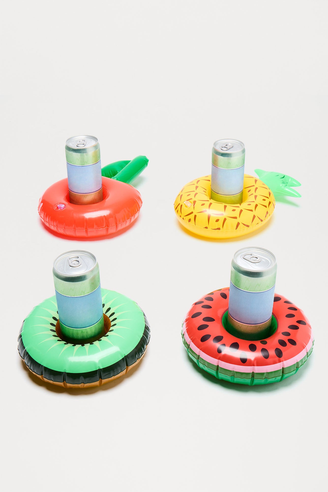Summer Vibes Fruit 4 Piece Drink Holder Floats - Multi Color - Image 4