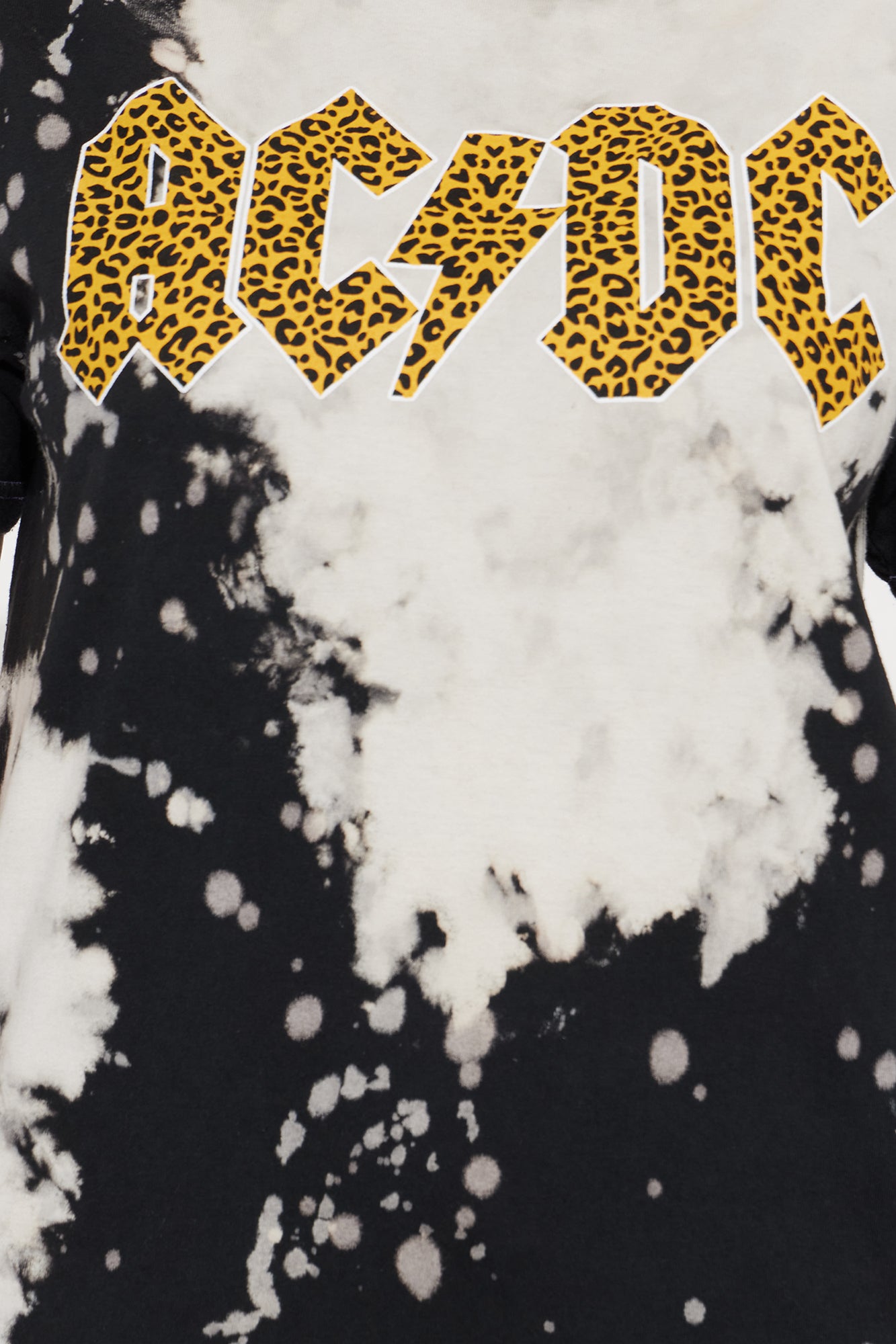 ACDC Euro Tour Tie Dye Washed Oversized Tee - Black - Image 3