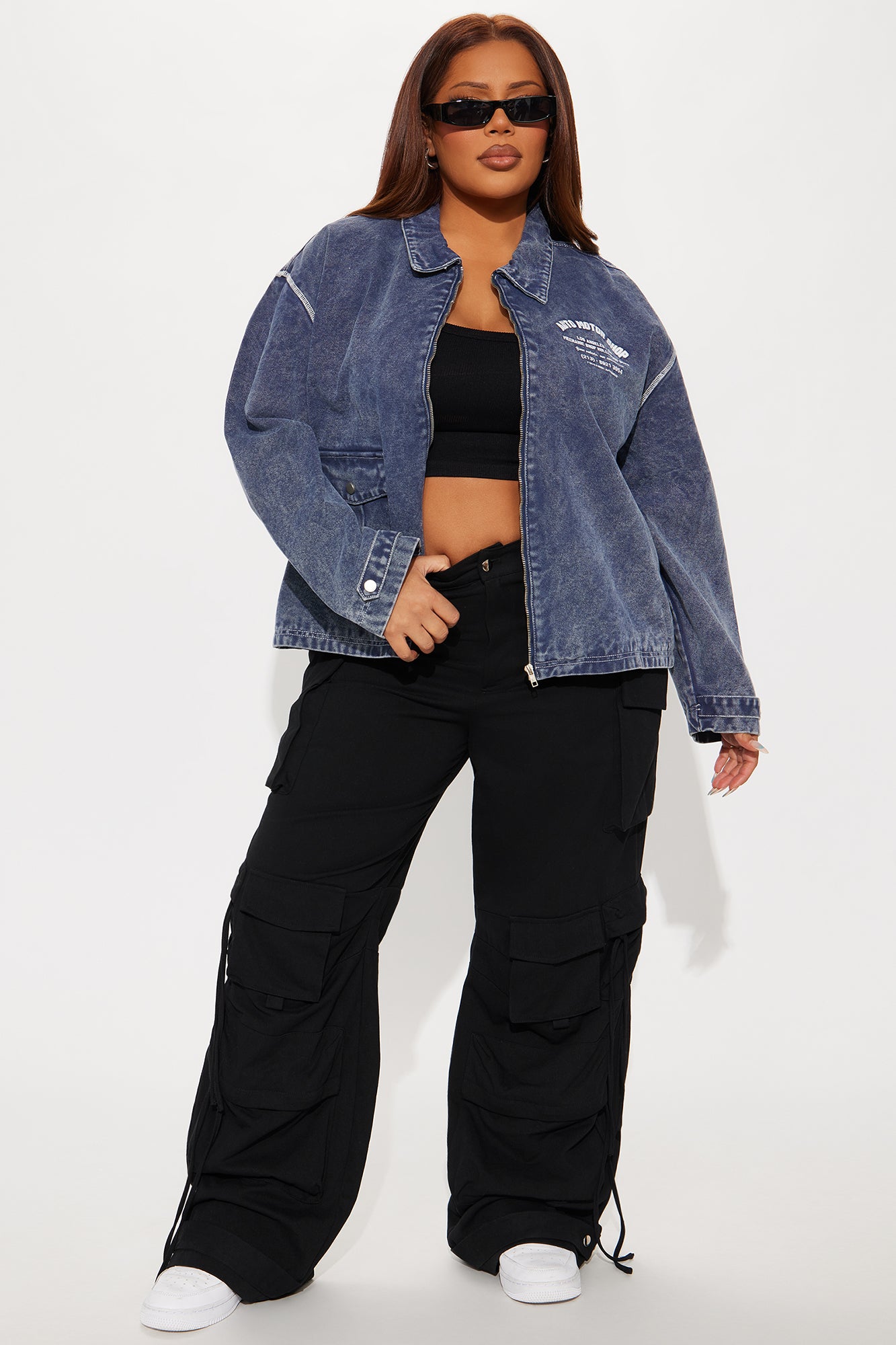 Kenzie Denim Washed Trucker Jacket - Vintage Wash - Image 7