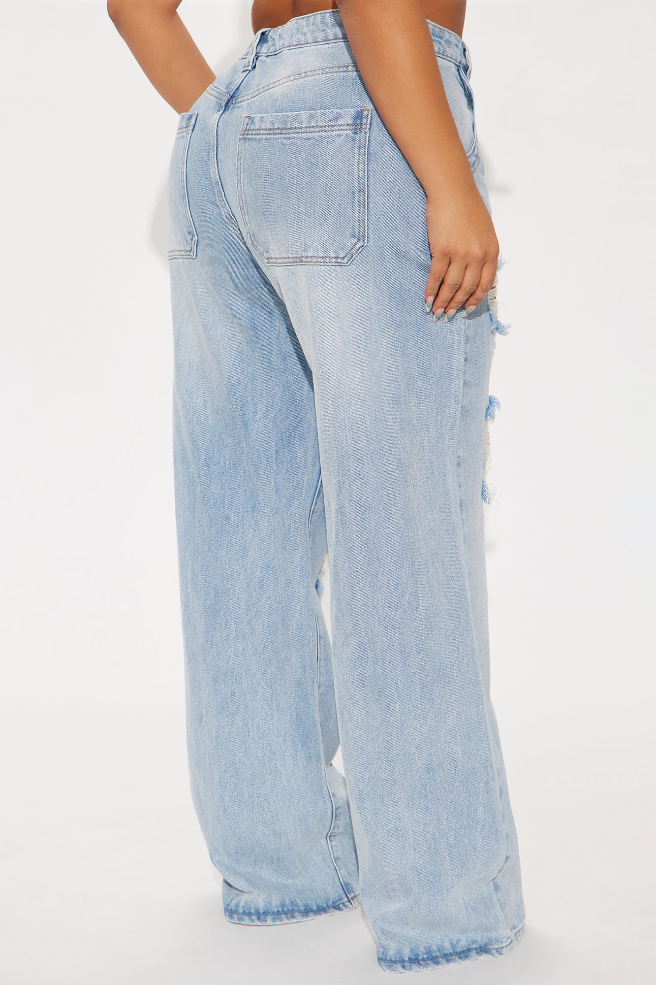 Tall Sticking Around Ripped Straight Leg Jeans - Medium Wash - Image 6