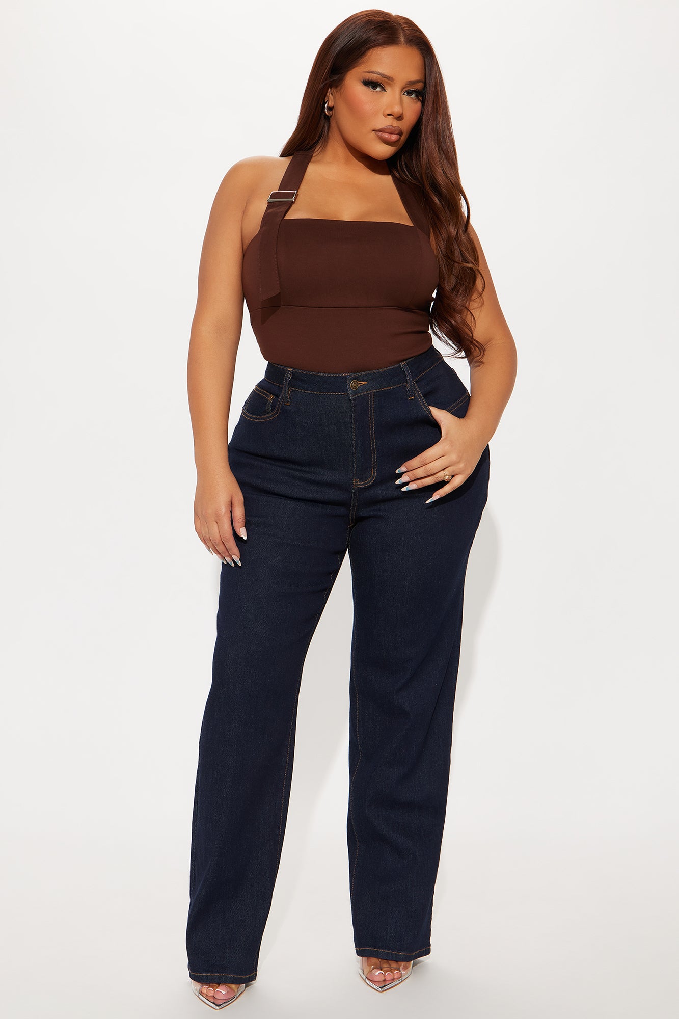 Erin Straight Leg Jeans - Dark Wash - Image 4