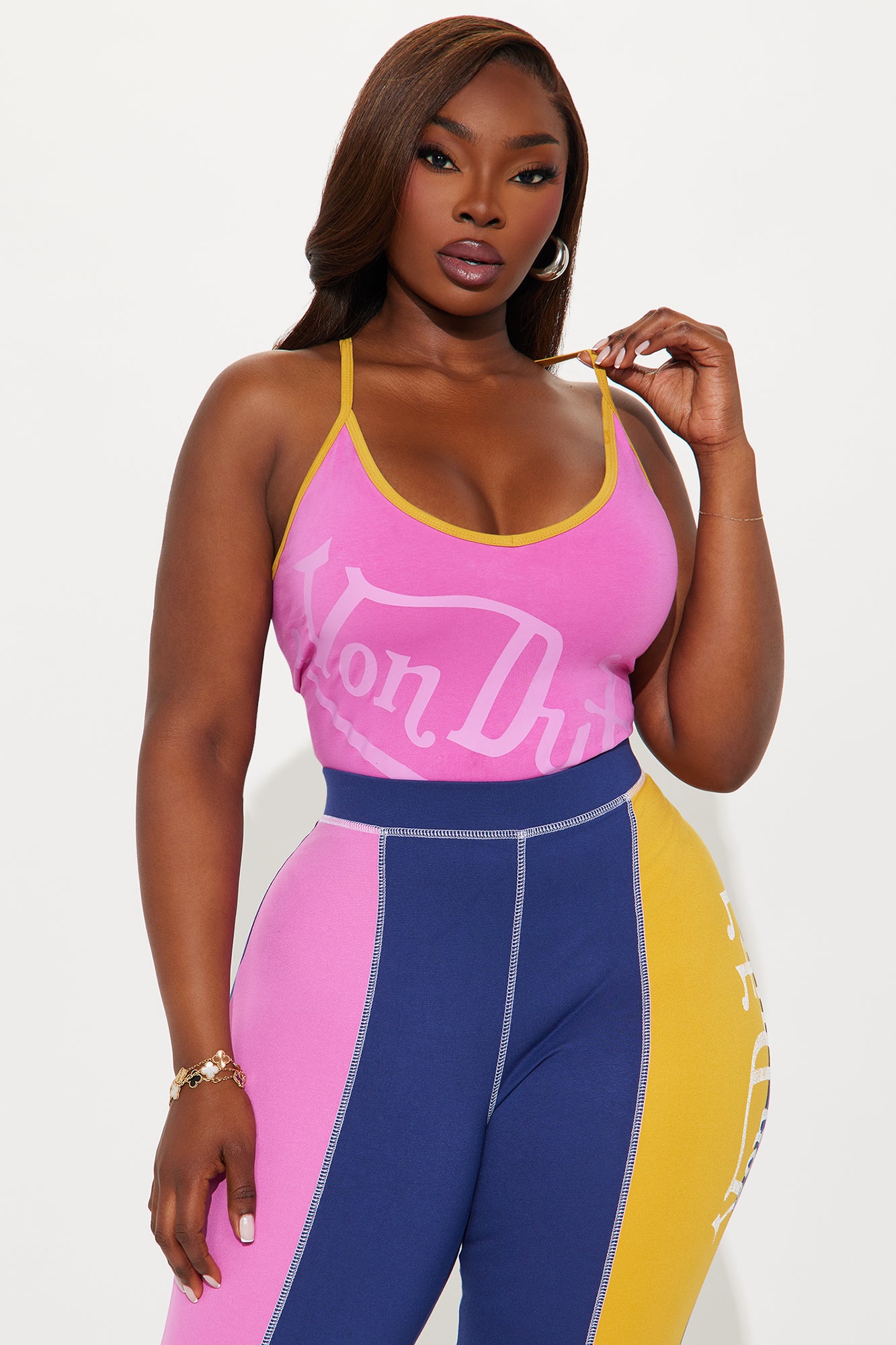 Von Dutch Crossover Bodysuit - Pink/combo - Image 7