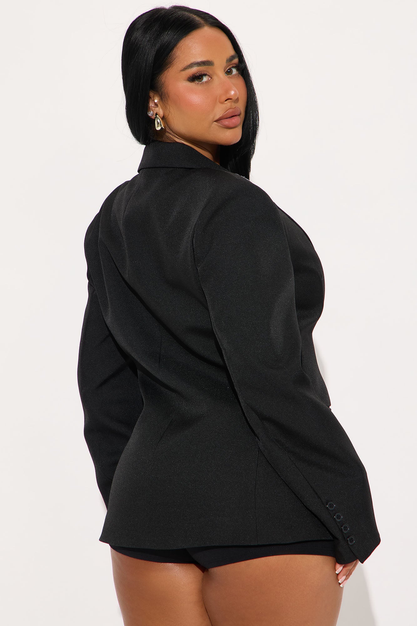 Something Suttle Oversized Blazer - Black - Image 4