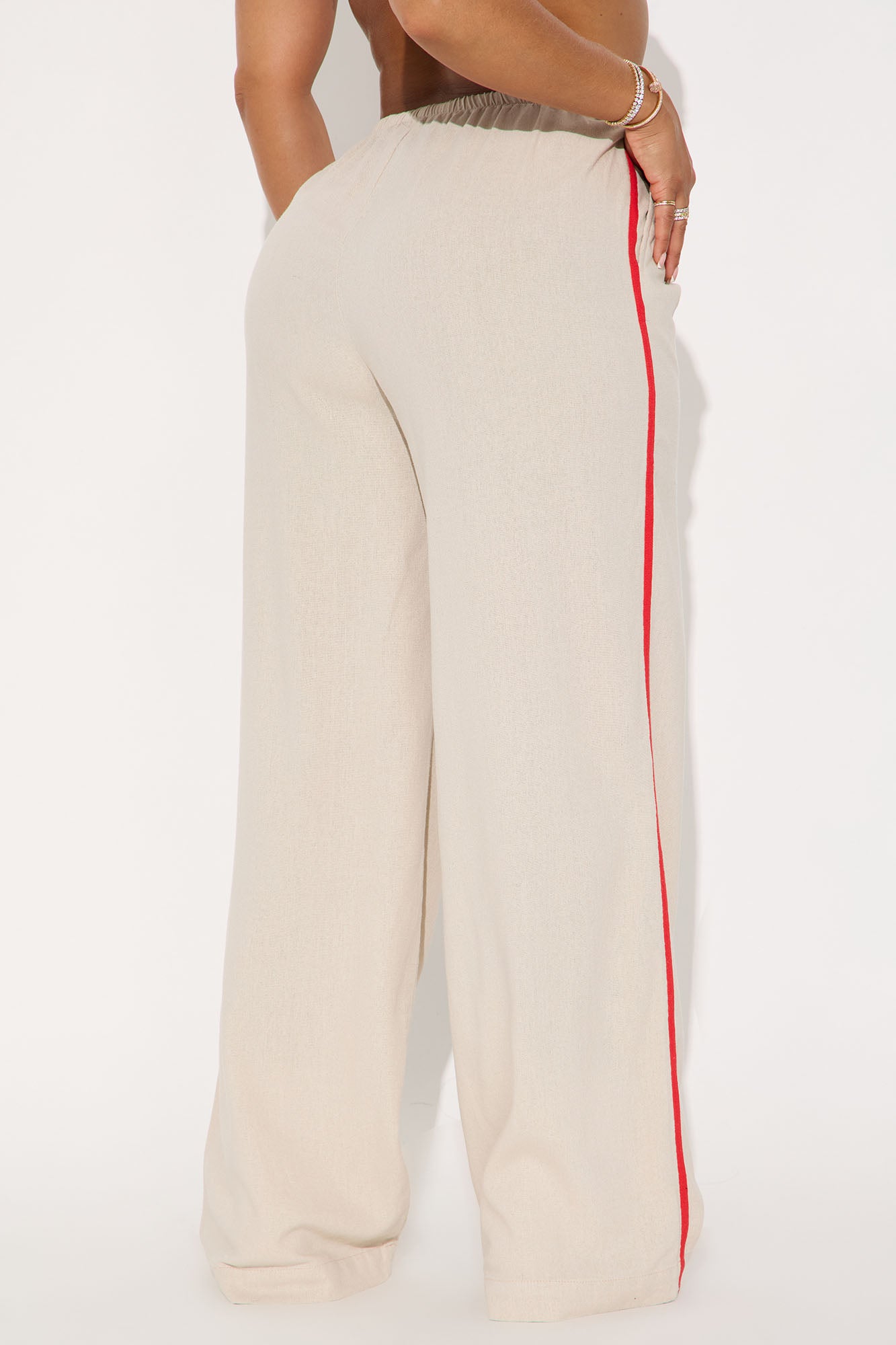 A Flight Away Wide Leg Linen Pant - Natural - Image 3