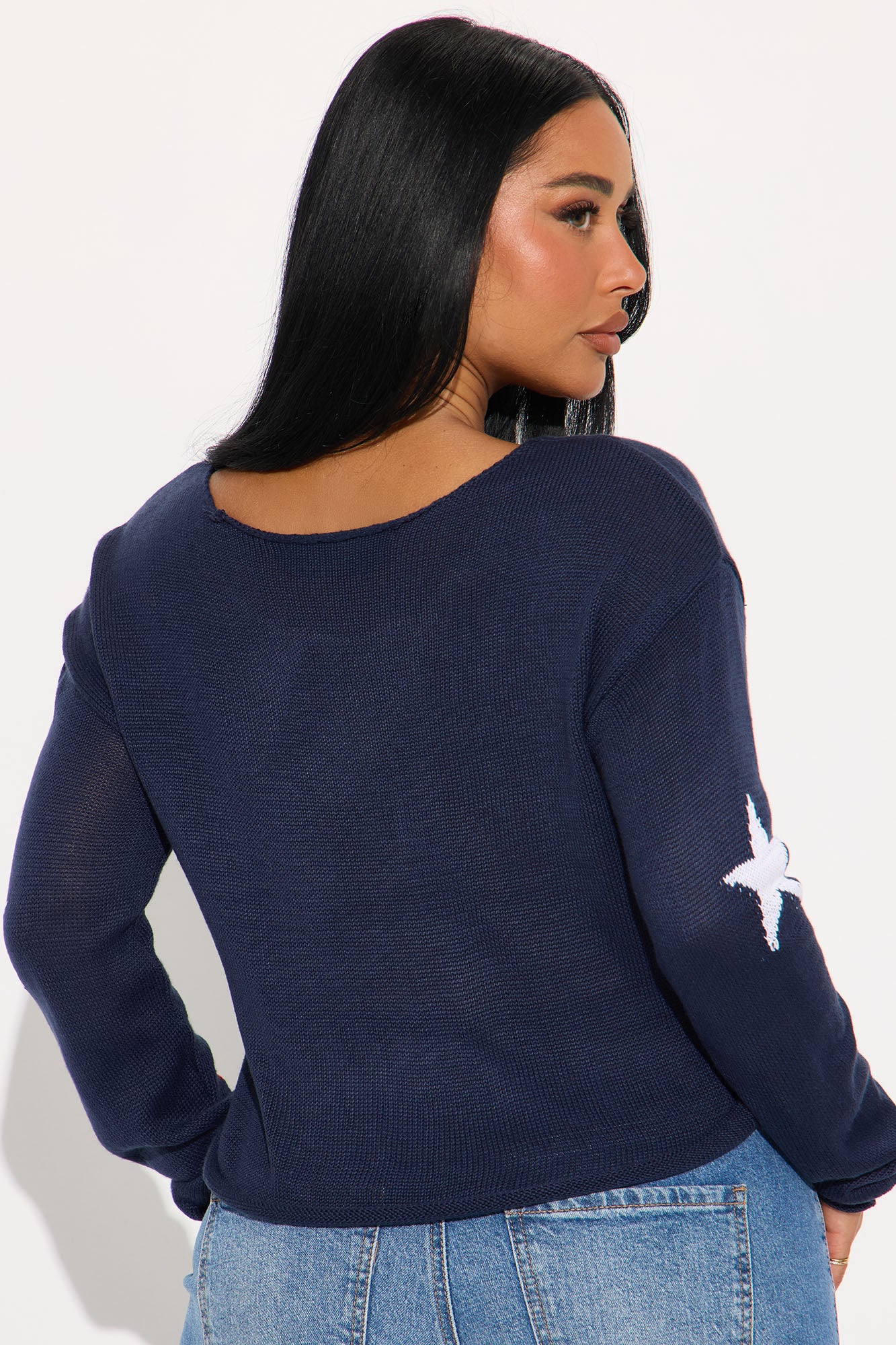 USA Stars Pullover Sweater  - Navy/combo - Image 3